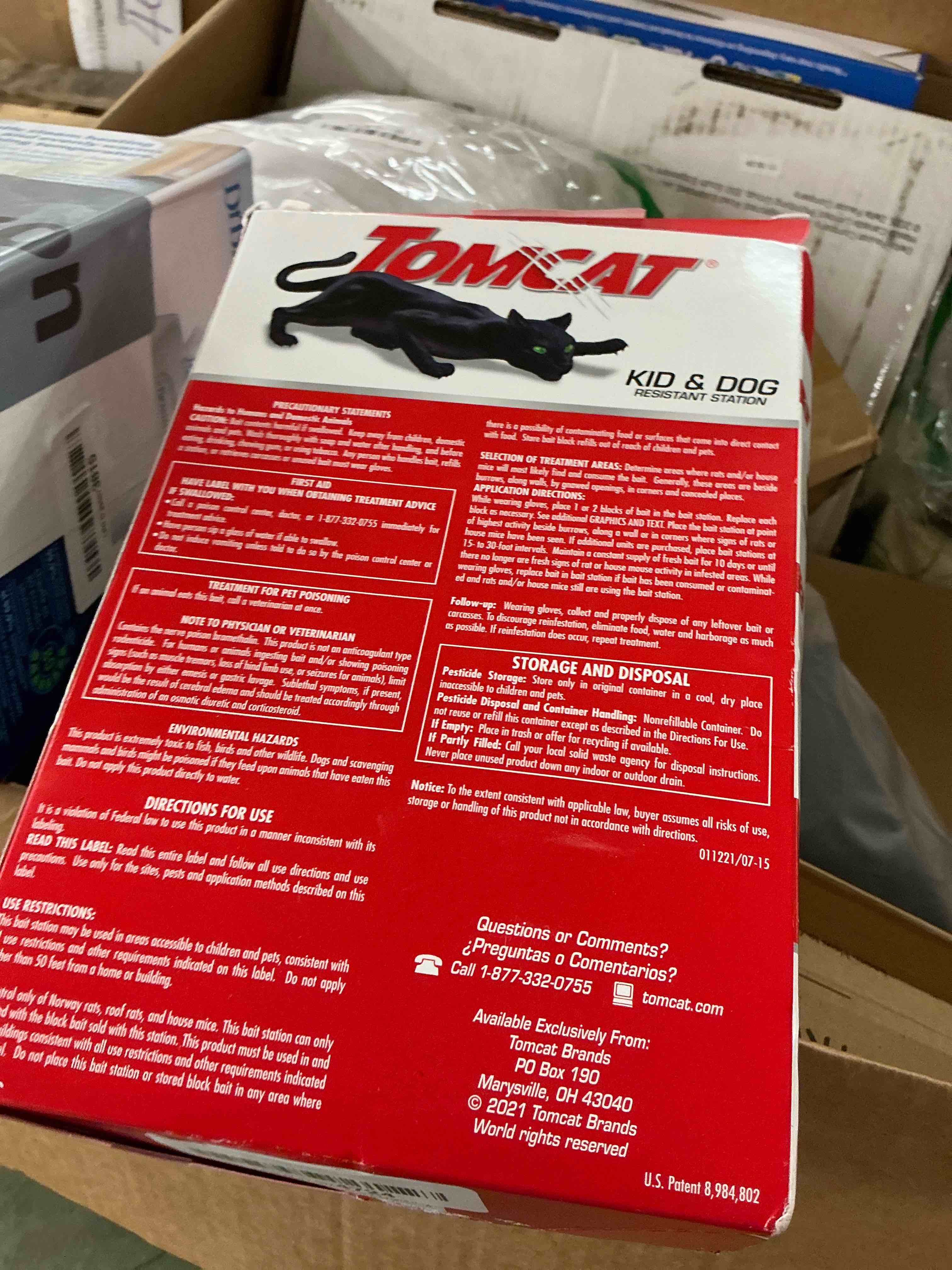 Condition photo showing New/Like New for Tomcat Rat & Mouse Killer, Child & Dog Resistant Refillable Station — Tamper-Resistant Indoor/Outdoor Bait Station with Clear Monitoring Window, 1 Station and 15 Bait Blocks