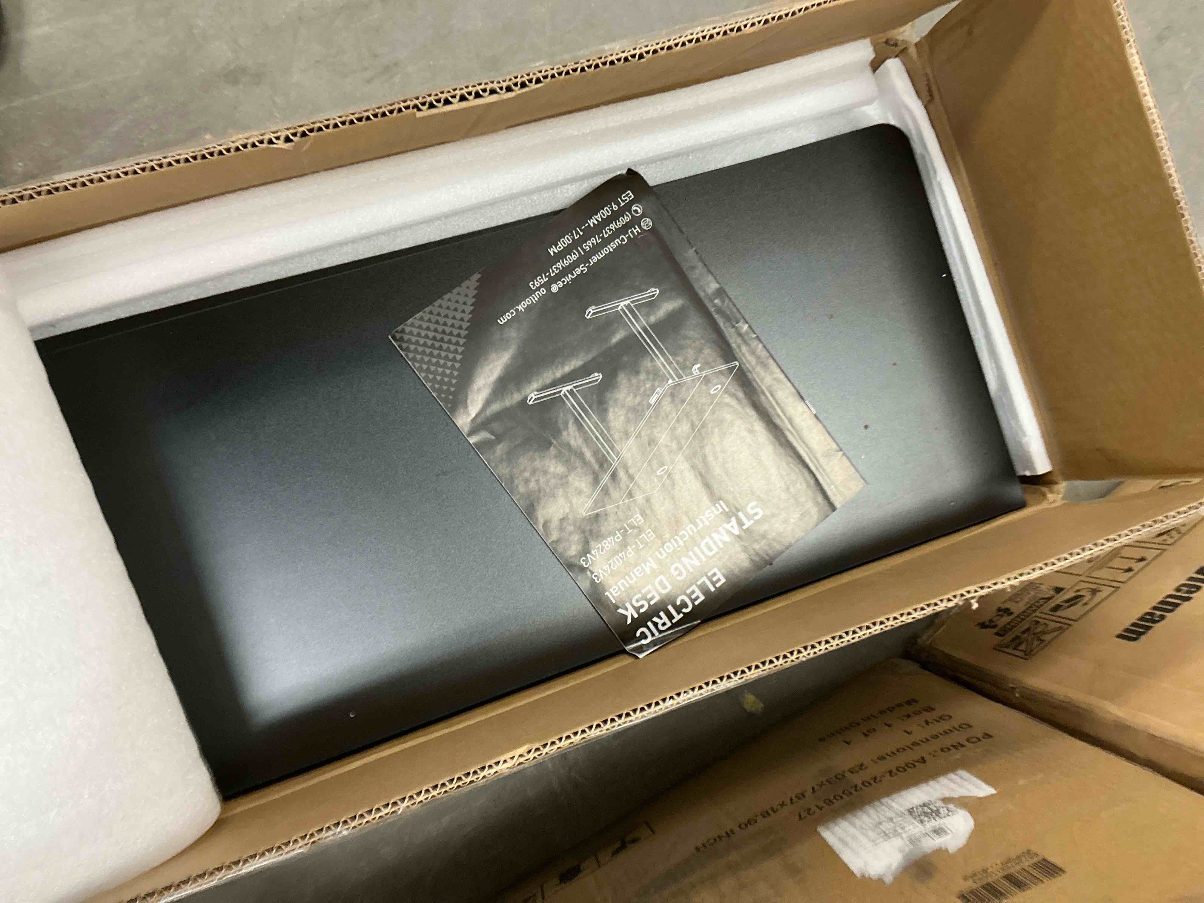 Condition photo showing Good Condition for edx Electric Standing Desk, Height Adjustable Desk, 40 x 24 Inches Ergonomic Stand up Desk with Memory Preset and T-Shaped Metal Bracket for Home Office