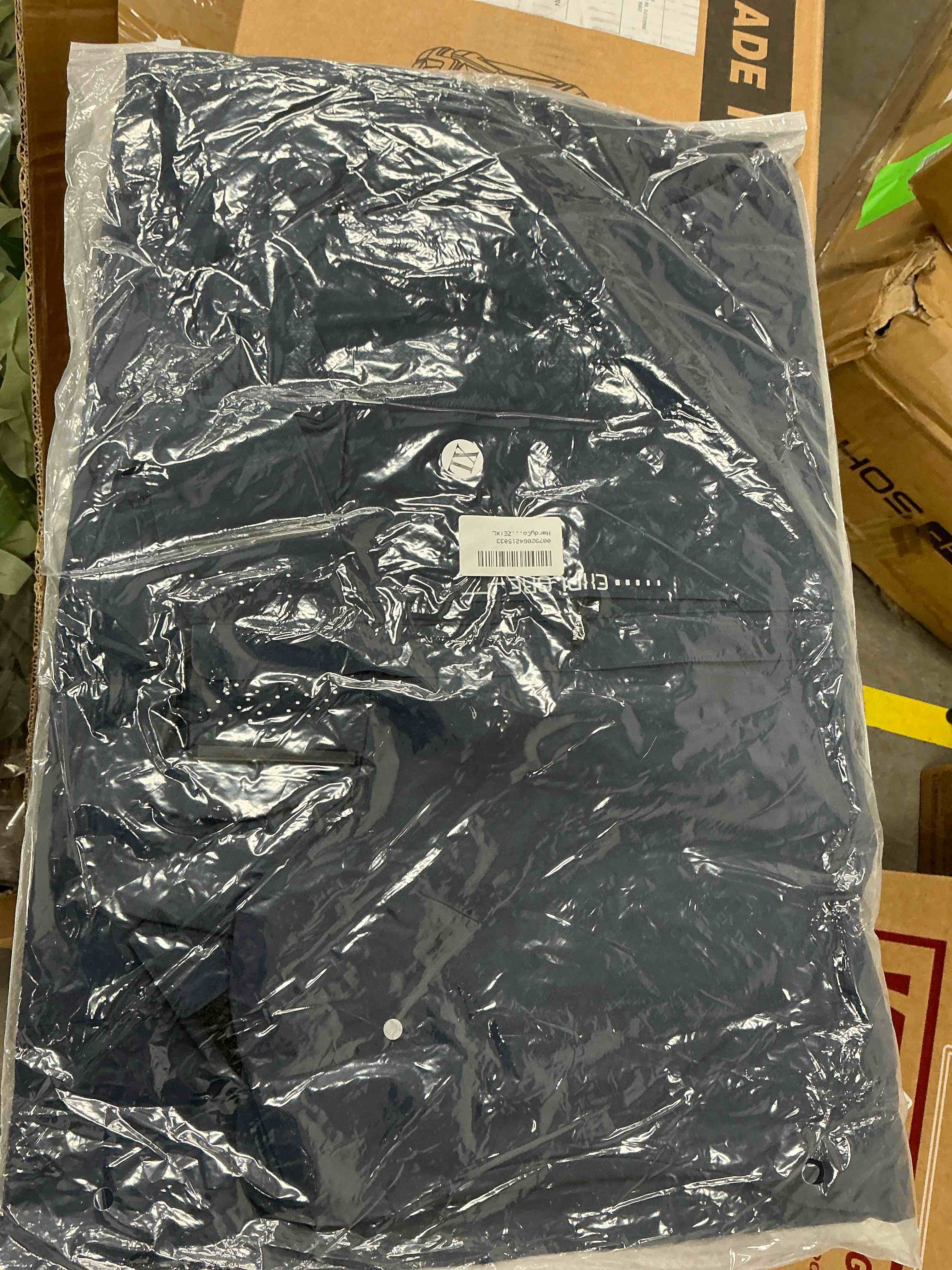 Condition photo showing New/Like New for NKZNKZ Men s Jacket Waterproof Coat Men s Lightweight Softshell Jacket with Hood Waterproof Lined Windbreaker Outdoor Coat for Hiking Blue SIZE:XL