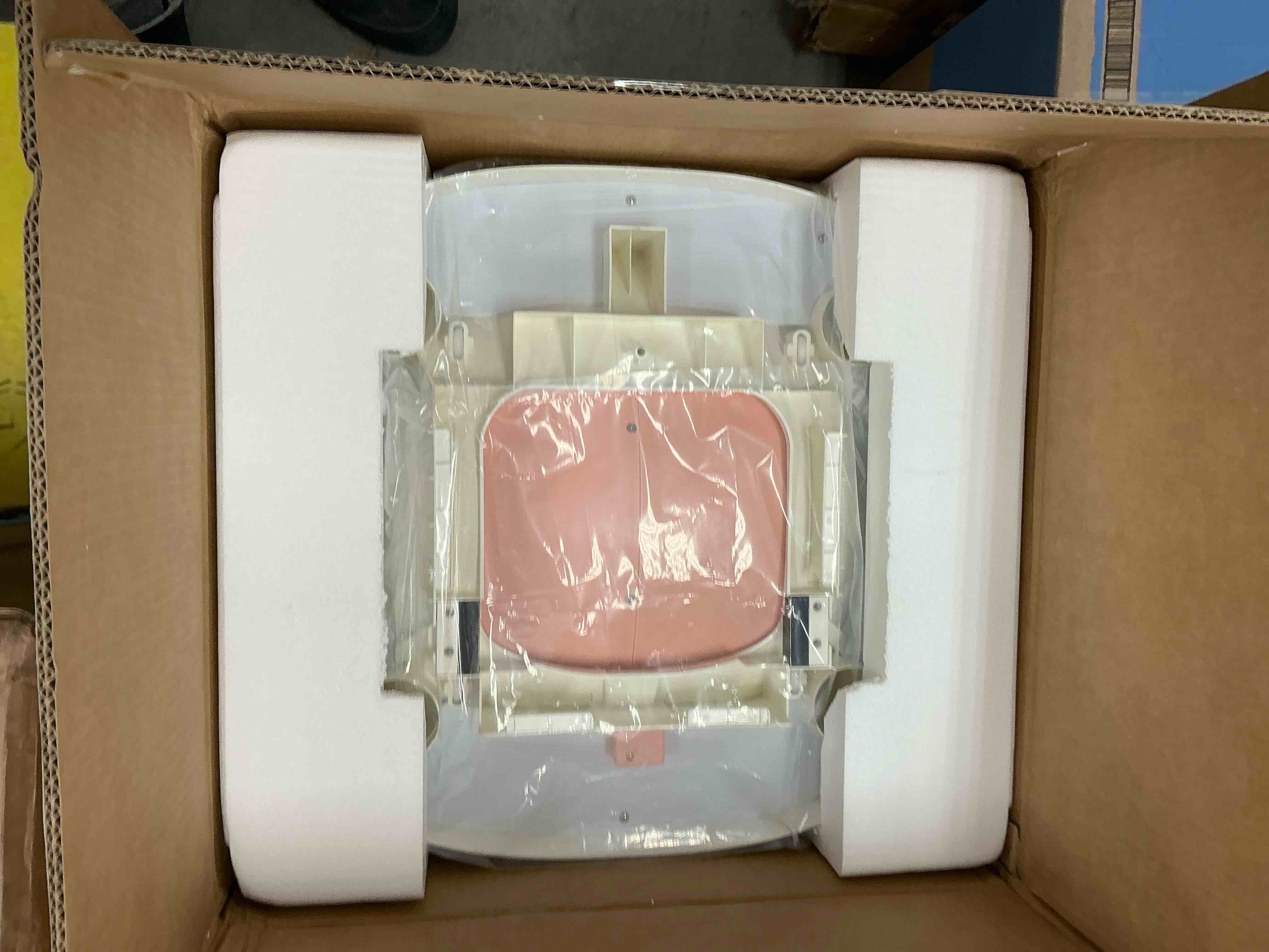 Condition photo showing New/Like New for PetPivot Large Open-Top Automatic Cat Litter Box Self Cleaning with Safety Protection, Mat and Trash Bags Included, Pink