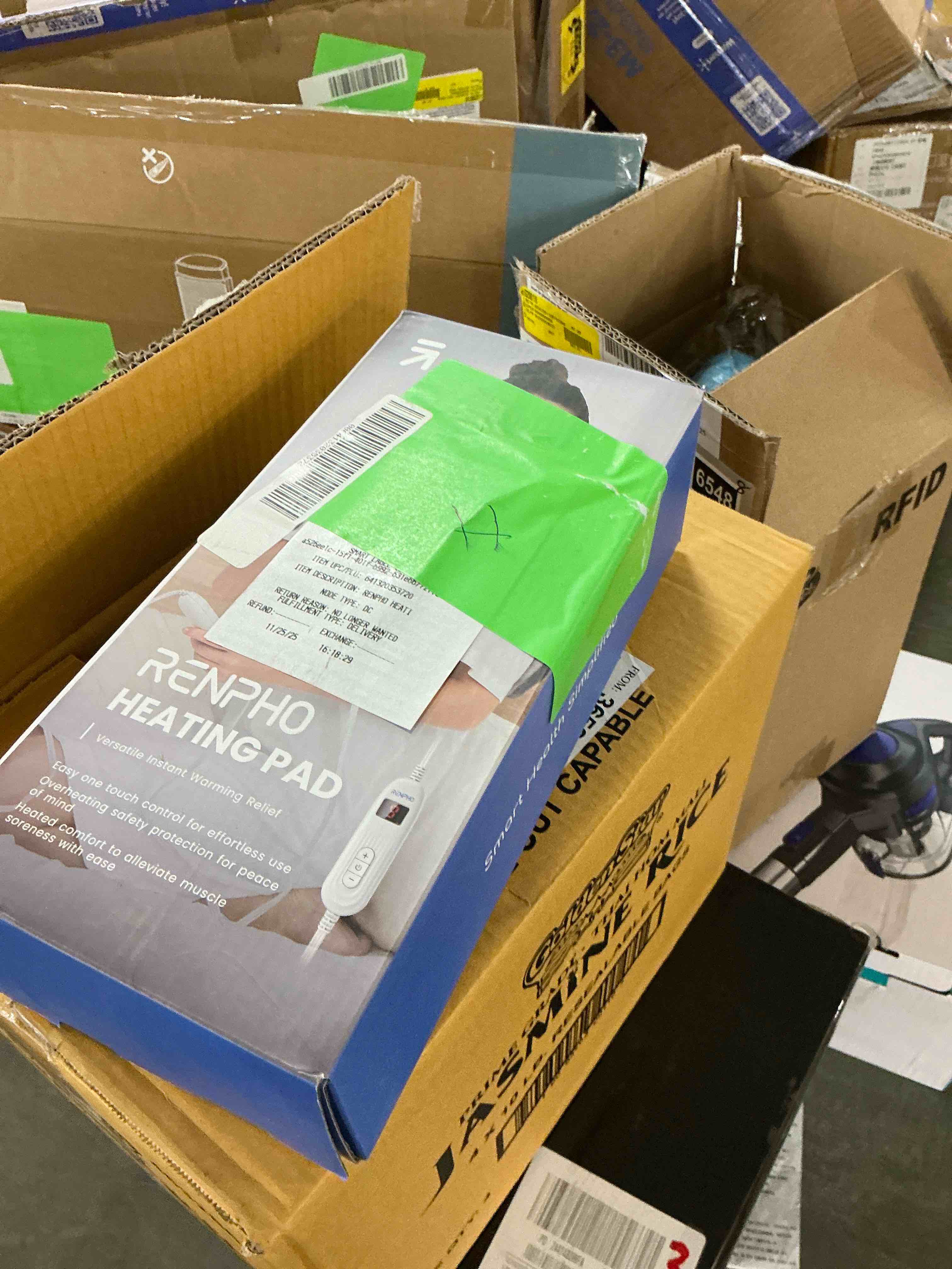 Condition photo showing New/Like New for RENPHO Heating Pad for Back Pain Relief & Period Cramps HSA FSA Eligible Heat Pad for Neck and Shoulder 12 x24 Gray Birthday Gifts for Mom Dad Men