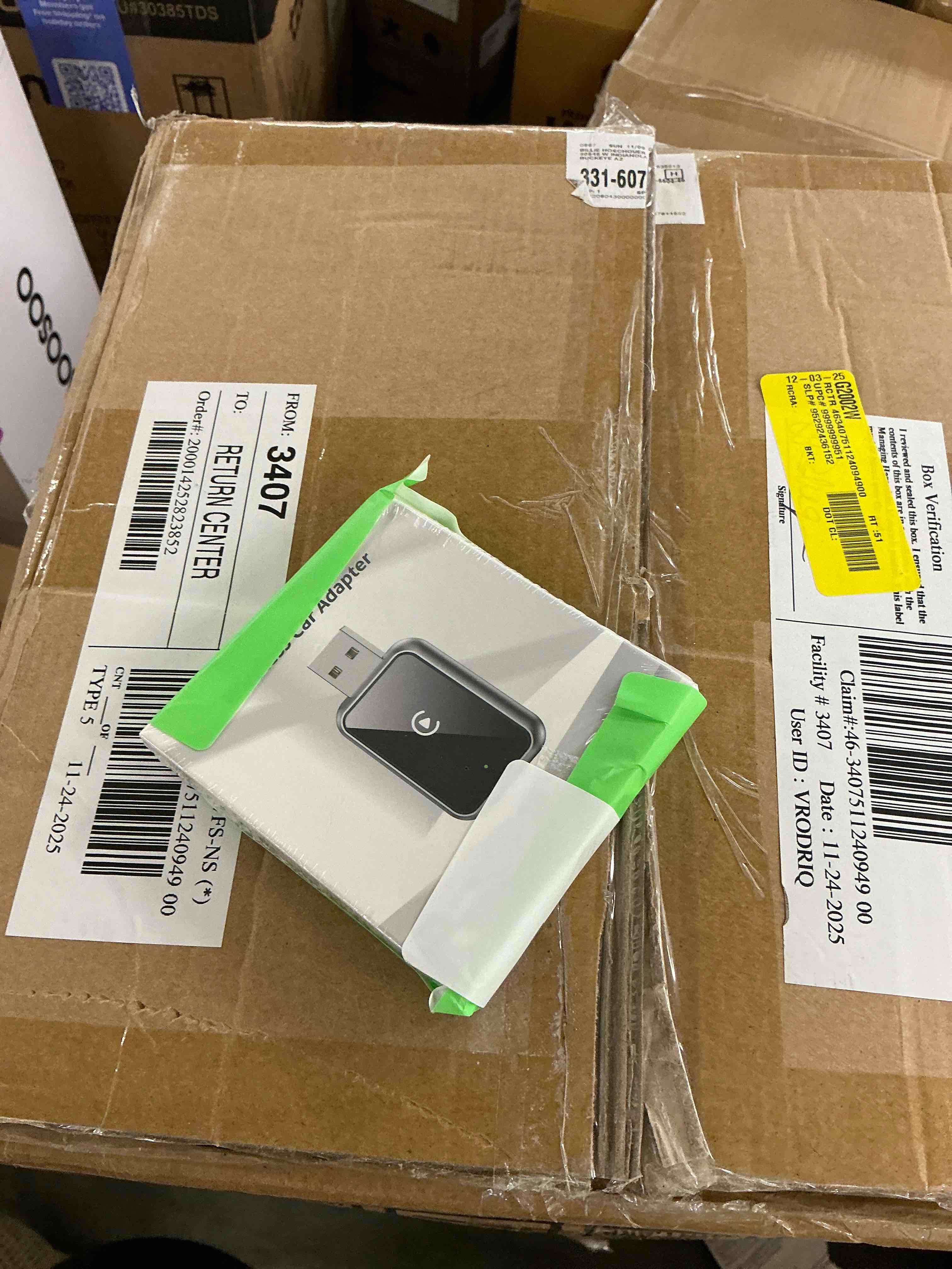 Condition photo showing New/Like New for Wireless CarPlay Adapter for iPhone, Converts Wired to Wireless CarPlay Adapter, CarPlay Dongle Stick for Apple Wired CarPlay Cars & for iPhone 6 iOS 10+, USB & Type-C, for Gifts, Black