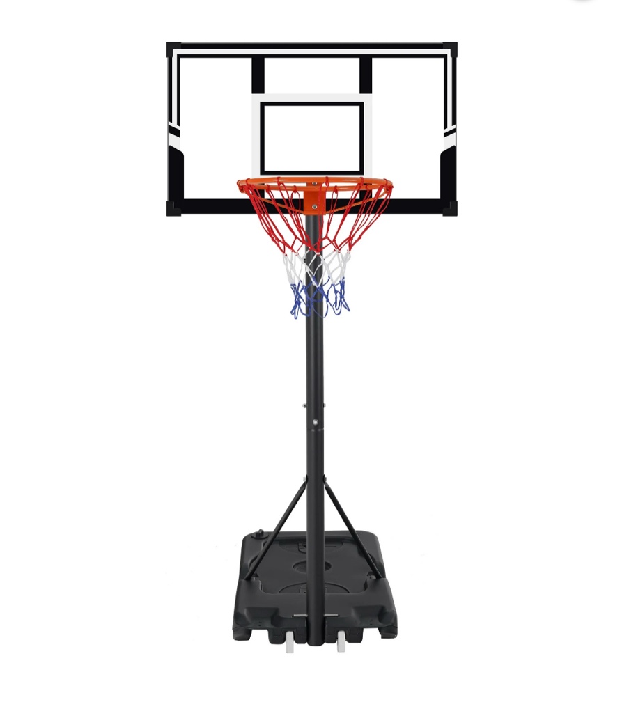 Portable Basketball Hoop Outdoor, SEGMART 4.9Ft-10Ft Height Adjustable Swimming Pool Basketball Hoop Goal System with PE Backboard for Kids Youth Adults Play in Backyard/Courts/Indoor