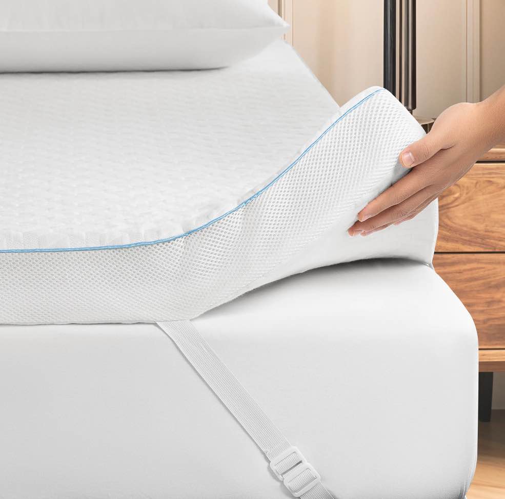 SONORO KATE 3 Inch Gel Memory Foam Mattress Topper with Cooling Bamboo Cover, High Density Non-Slip Mattress Pad for Pressure Relief, CertiPUR-US Certified, Twin XL