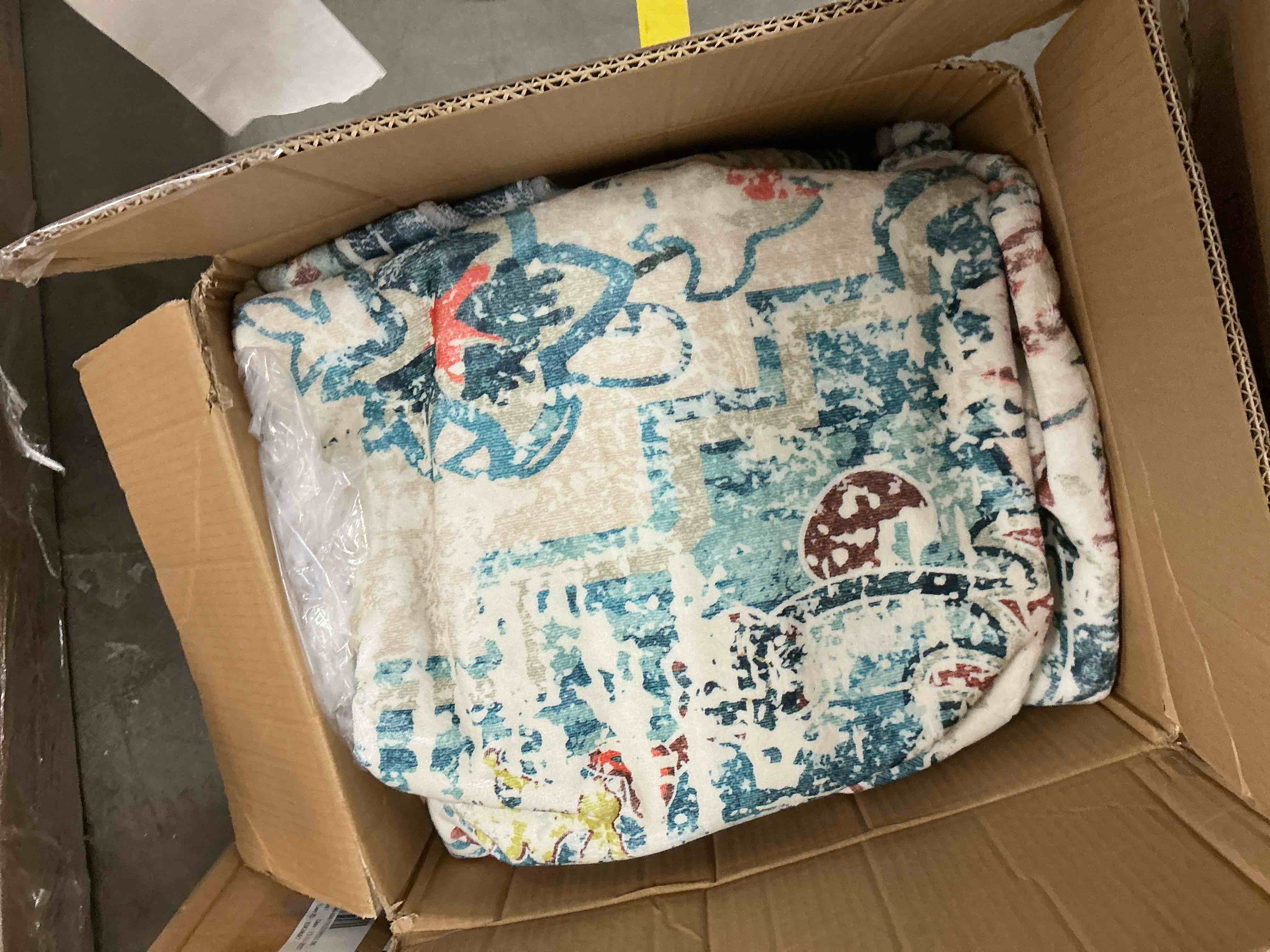 Condition photo showing Good Condition for Wonnitar 9 x12 Area Rug for Living Room Large Soft Bedroom Washable Rug Non Slip Boho Floral Dining Room Mat Indoor Accent Carpet for Nursery Kids Playroom