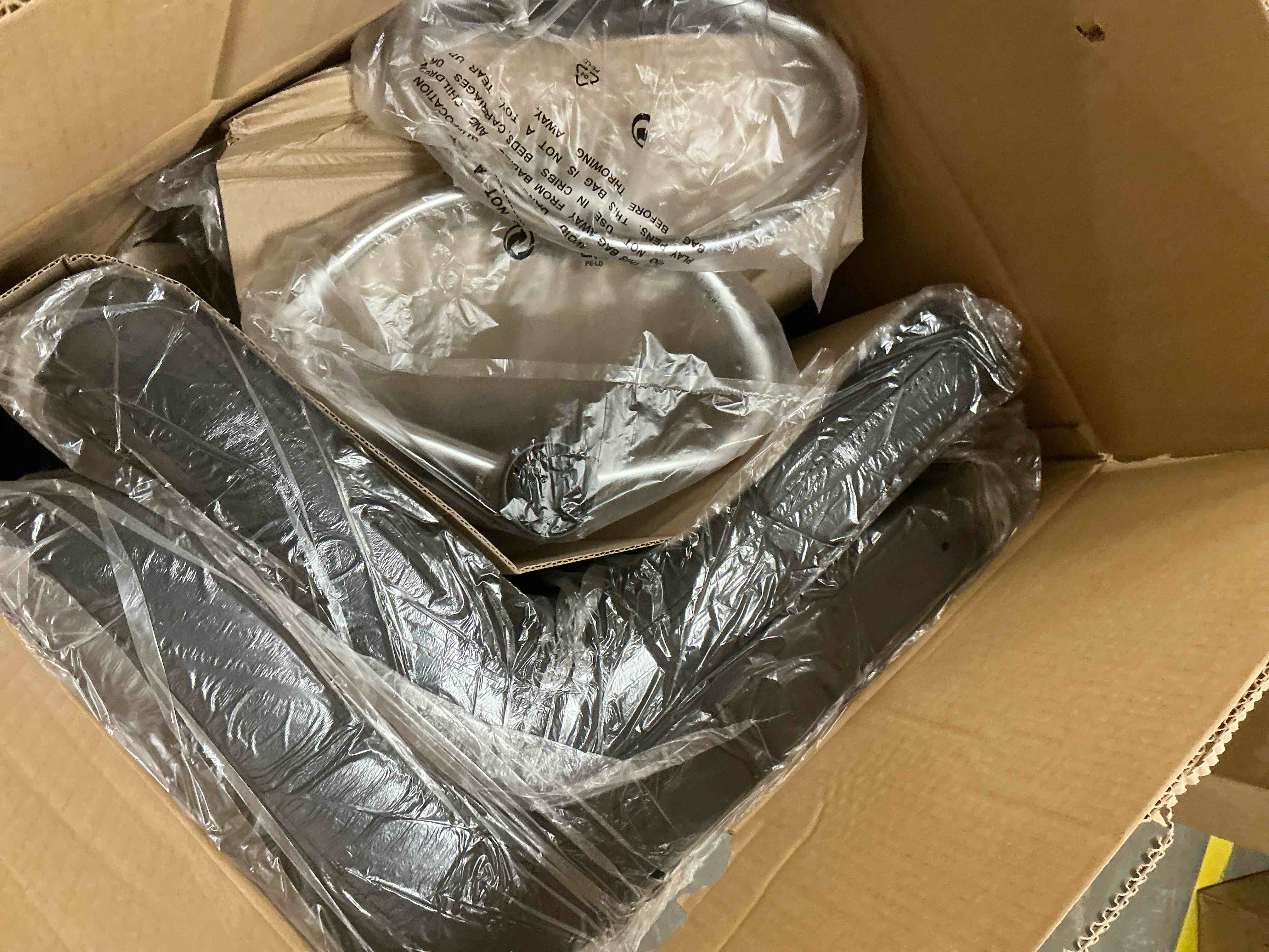 Condition photo showing New/Like New for CONCETTA Bar Stools - Set of 2 Adjustable Swivel PU Leather Counter Seats, Black