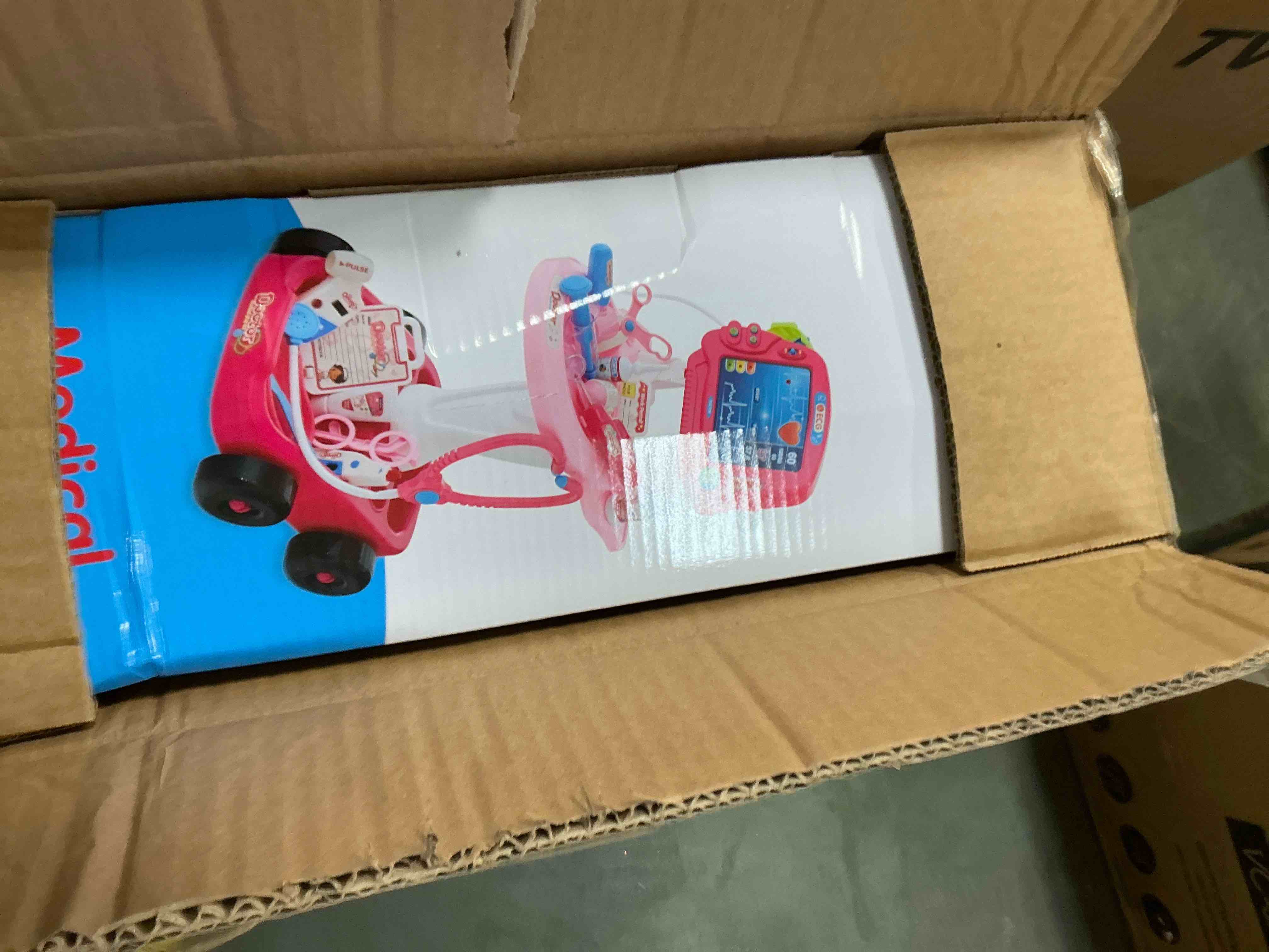Condition photo showing New/Like New for Best Choice Products Play Doctor Kit for Kids, Pretend Medical Station Set with Carrying Case, Mobile Cart - Pin