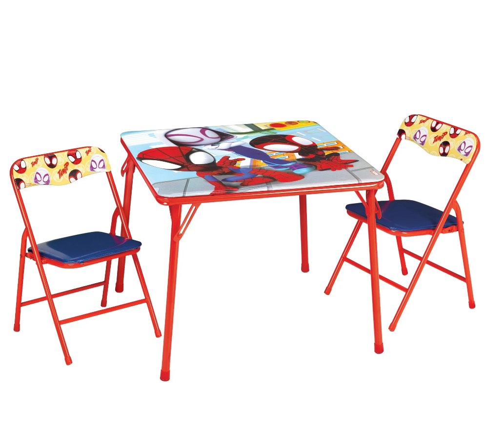 Spider-Man Child 3-Piece Table and Chairs Set, Red