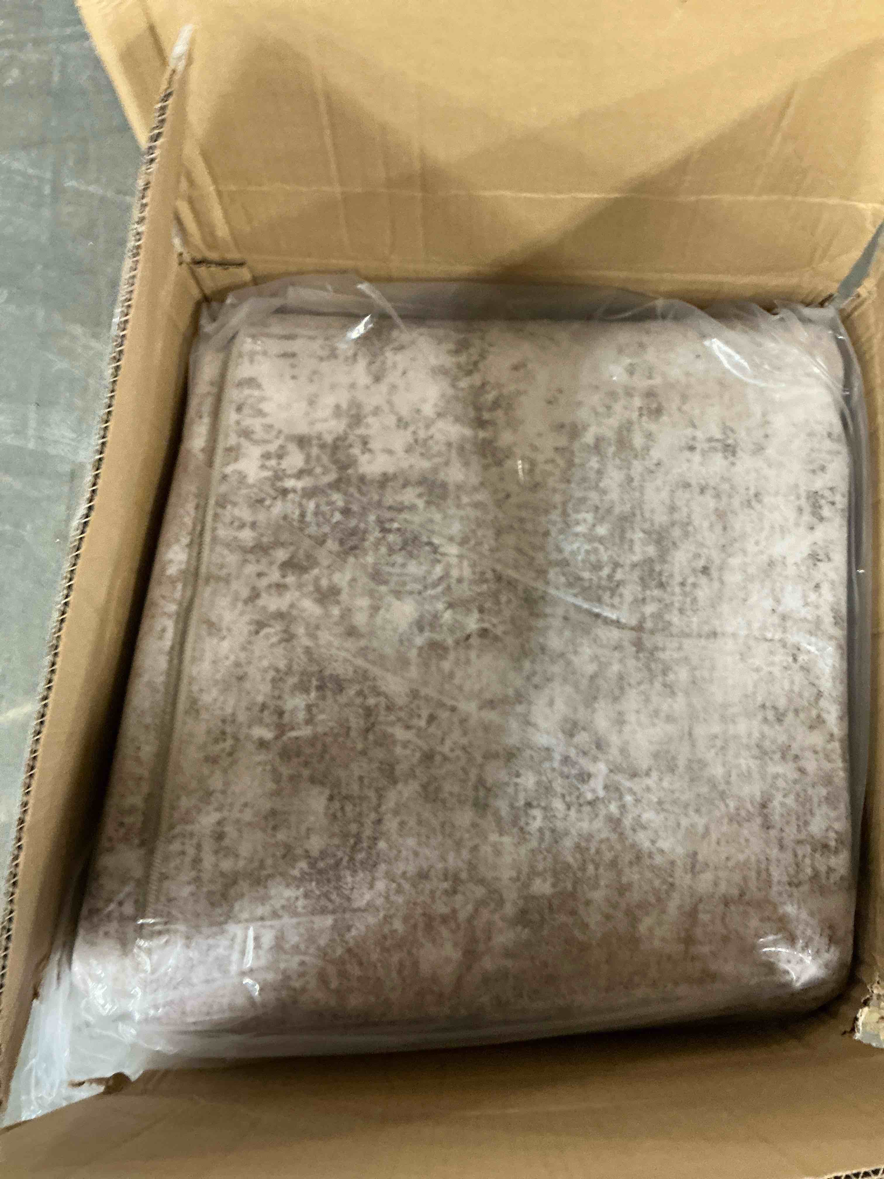 Condition photo showing New/Like New for Uermei 10x14 Large Washable Rug: Modern Abstract Soft Non-Slip Indoor Area Rug - Low Pile Stain Resistant Foldable Rug for Living Room Bedroom Dining Room Office - Brown