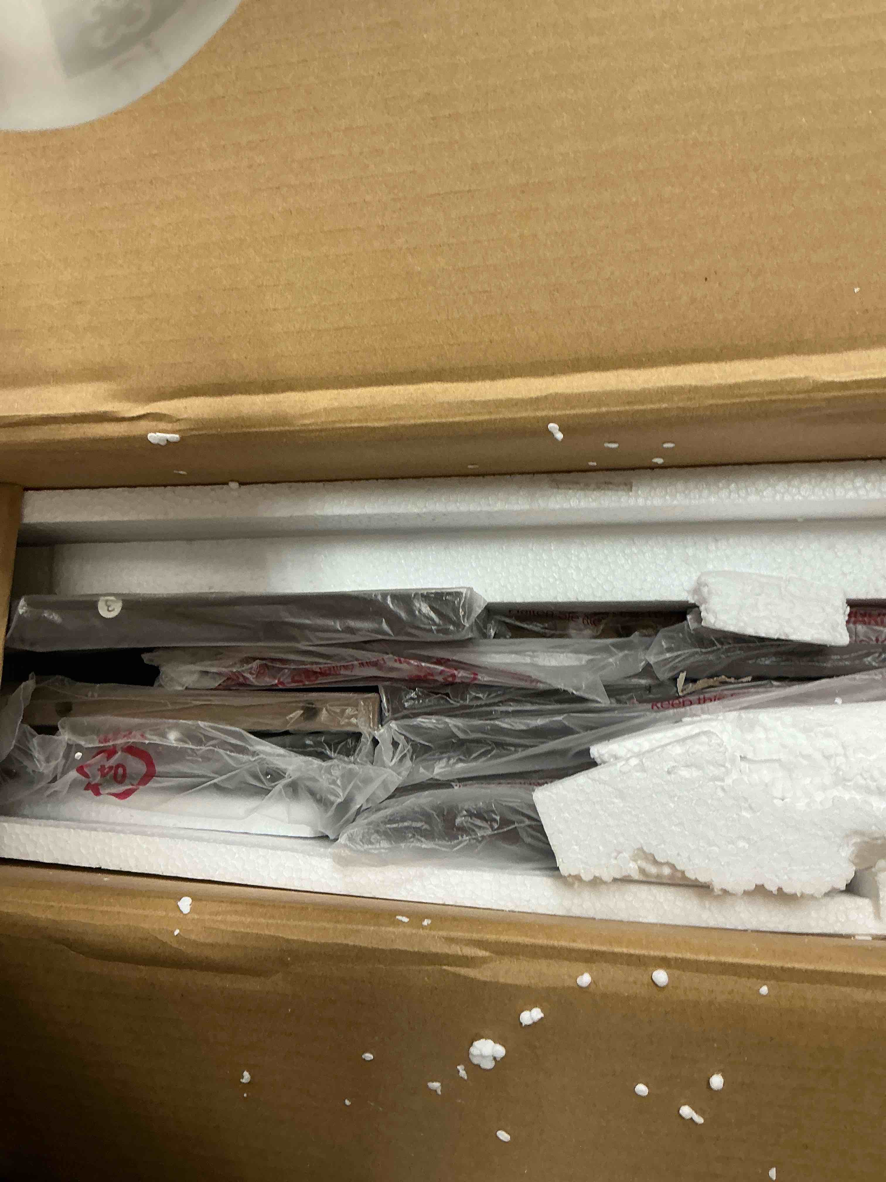 Condition photo showing New/Like New for Cocosity Space Saving Versatile Folding Kitchen Dining Table with Wheels & Storage Shelf for Small Apartment Dark walnut