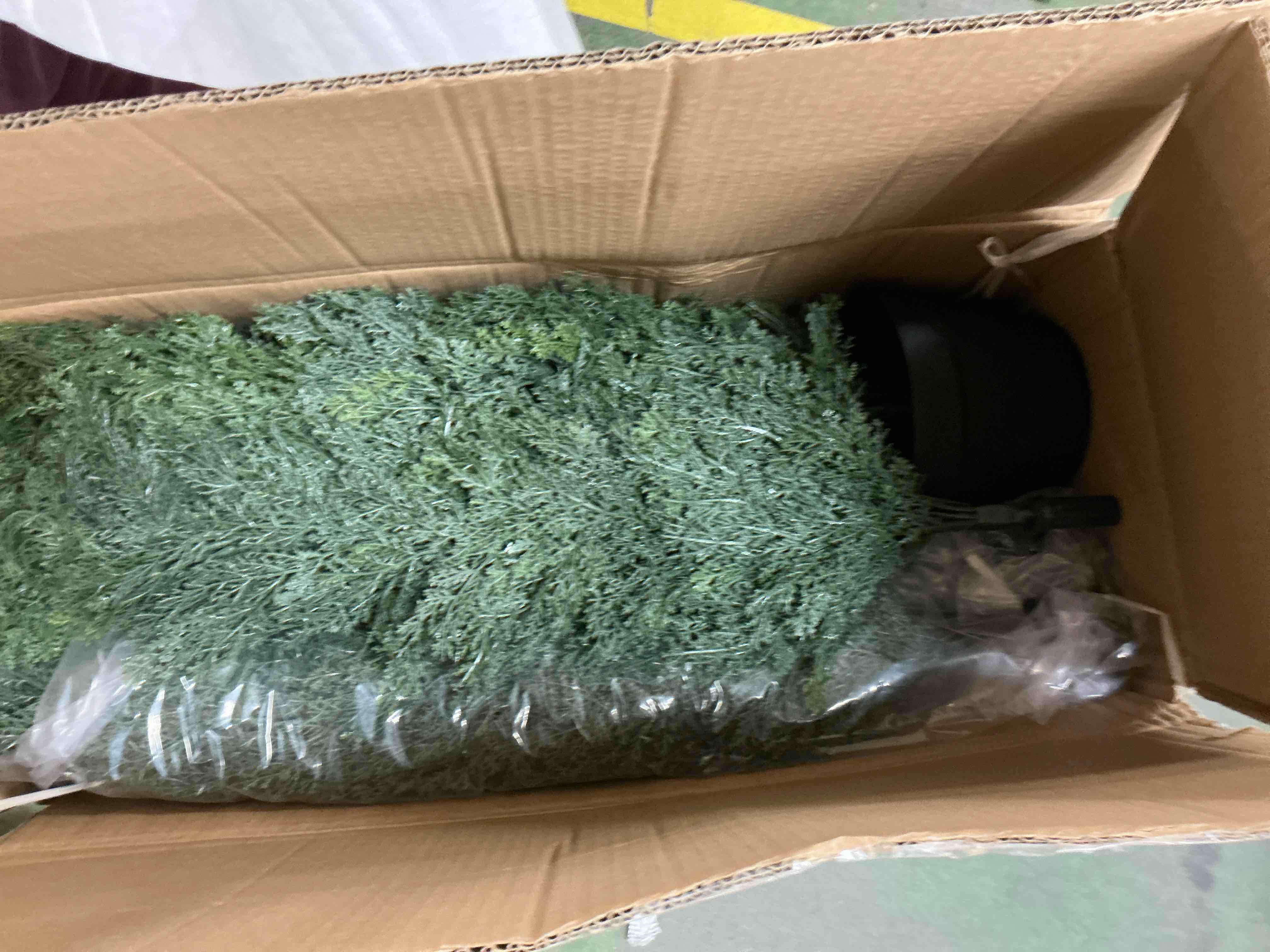 Condition photo showing New/Like New for Artificial Cedar Tree 2 Pack 4 ft Outdoor Artificial Topiary Cedar Plants Fake Tree UV Rated Potted Tree for Perfect Housewarming Gift, Set of 2