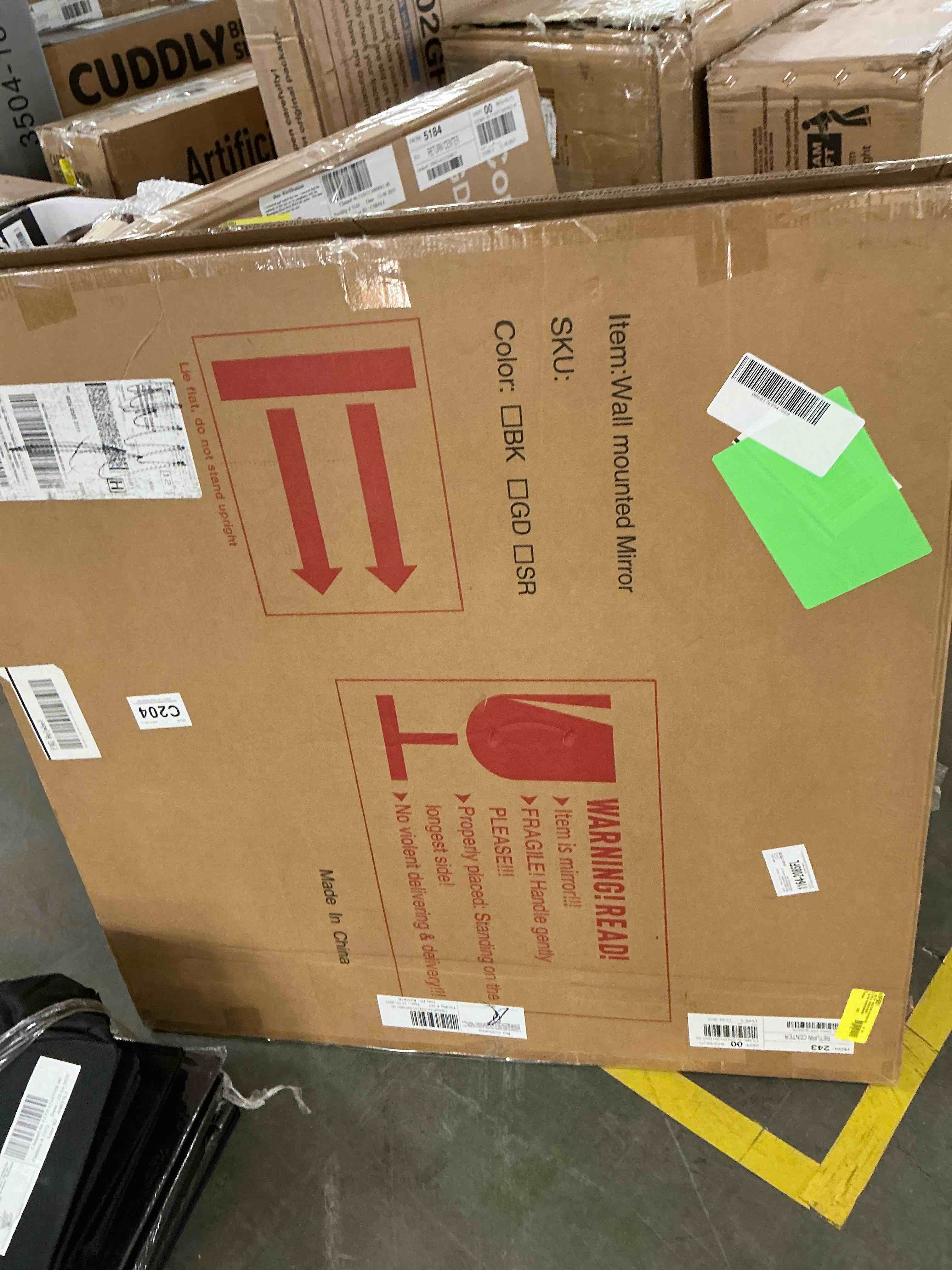 Condition photo showing Good Condition for YVANLA 36" Rounded Bathroom Wall Mirror Vanity Mirror,Black