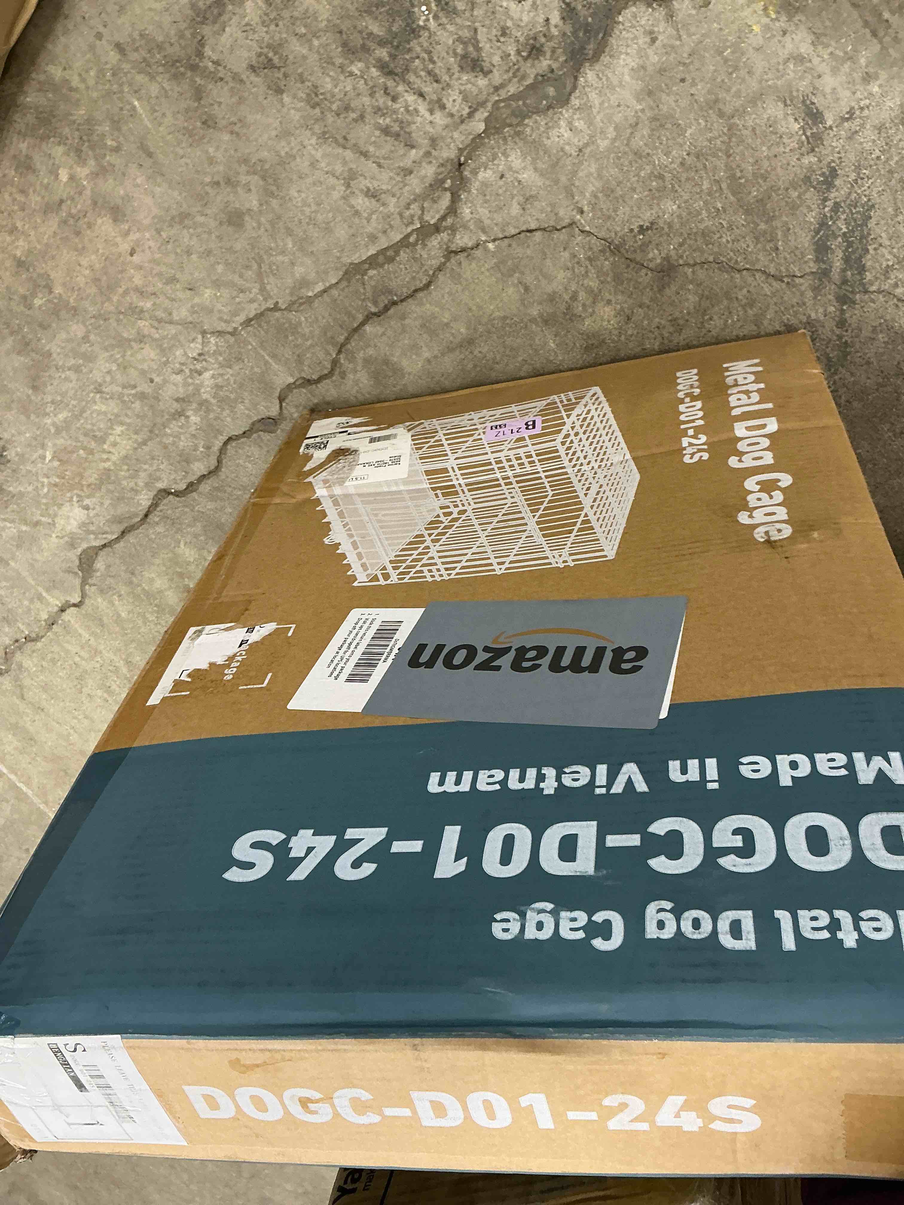 Condition photo showing Good Condition for DUMOS 24-Inch Double Door Dog Crate | Durable Metal Pet Kennel with Secure Locks | Foldable & Portable Design for Small Dogs | Black