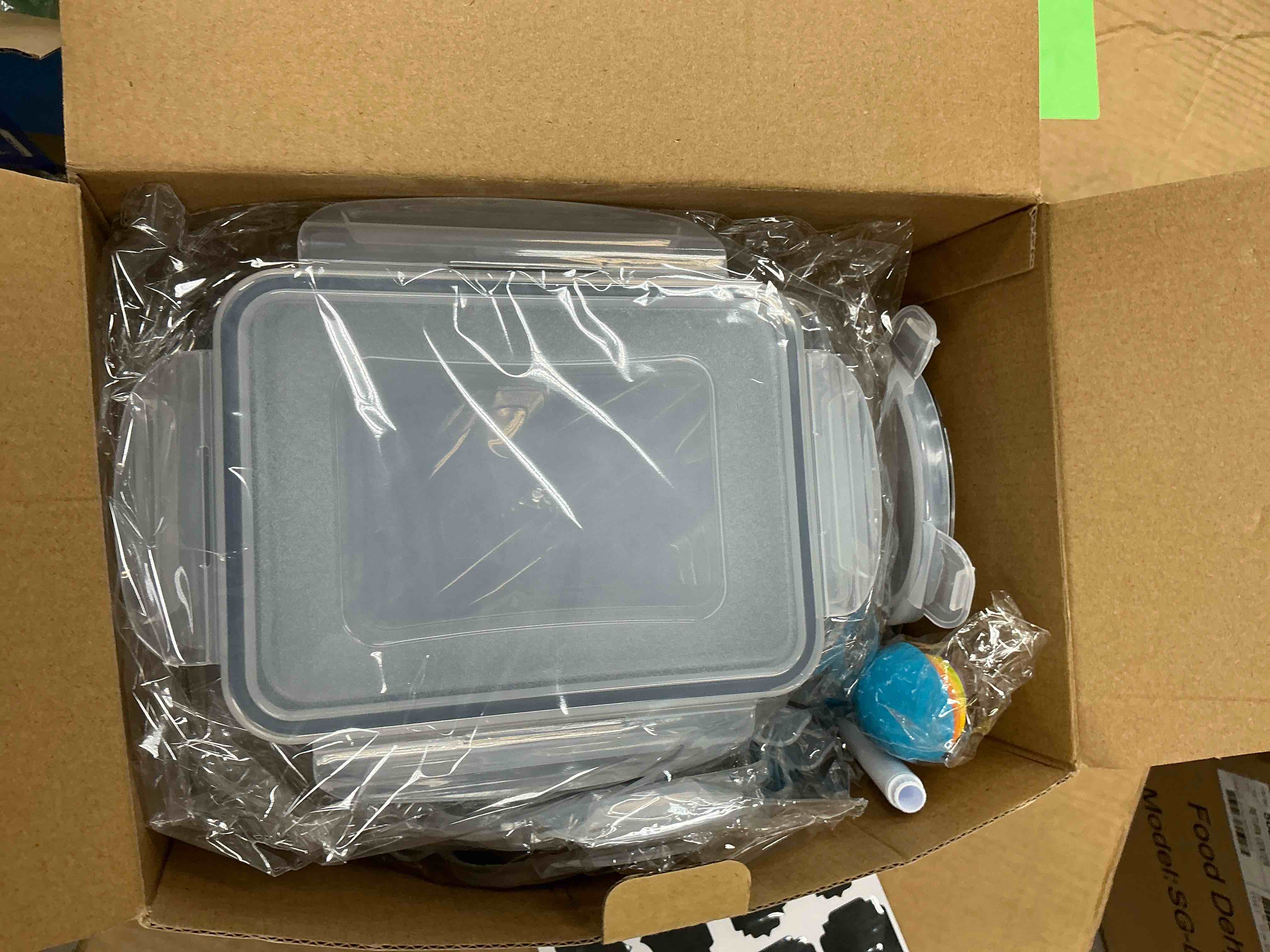 Condition photo showing New/Like New for GPED 48 PCS Food Storage Containers with Lids Airtight, Plastic Lunch Containers for Pantry Kitchen Organization Storage, Leakproof Meal Prep containers (24 Lids + 24 Containers) with Labels & Marker
