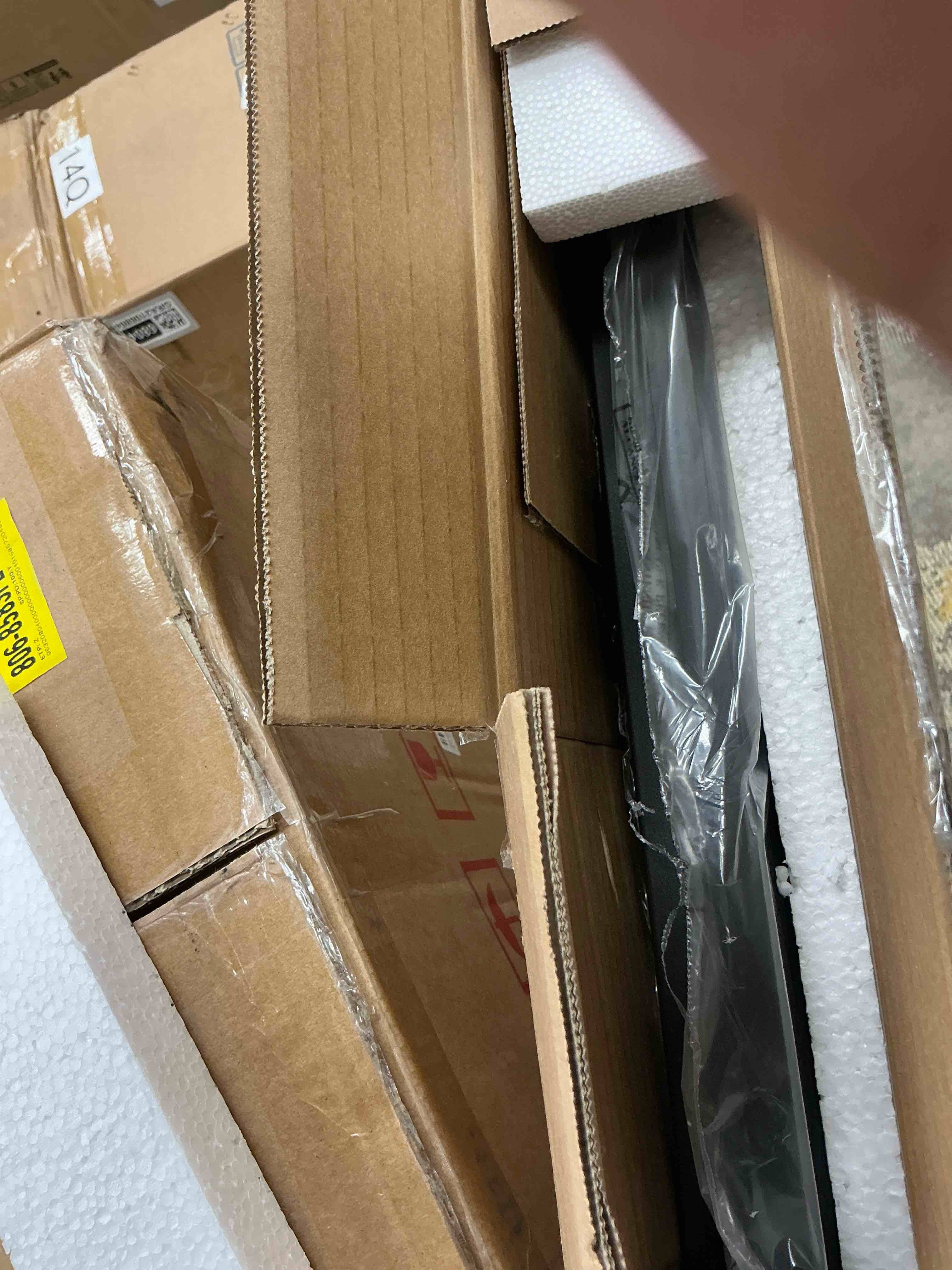 Condition photo showing New/Like New for edx Small Desk with Fabric Drawers & Storage Bag Iron Hook, Home Office Computer Desk, Writing Desk Small Space Desk Study Table for Home, Bedroom, 32 Inch, Black