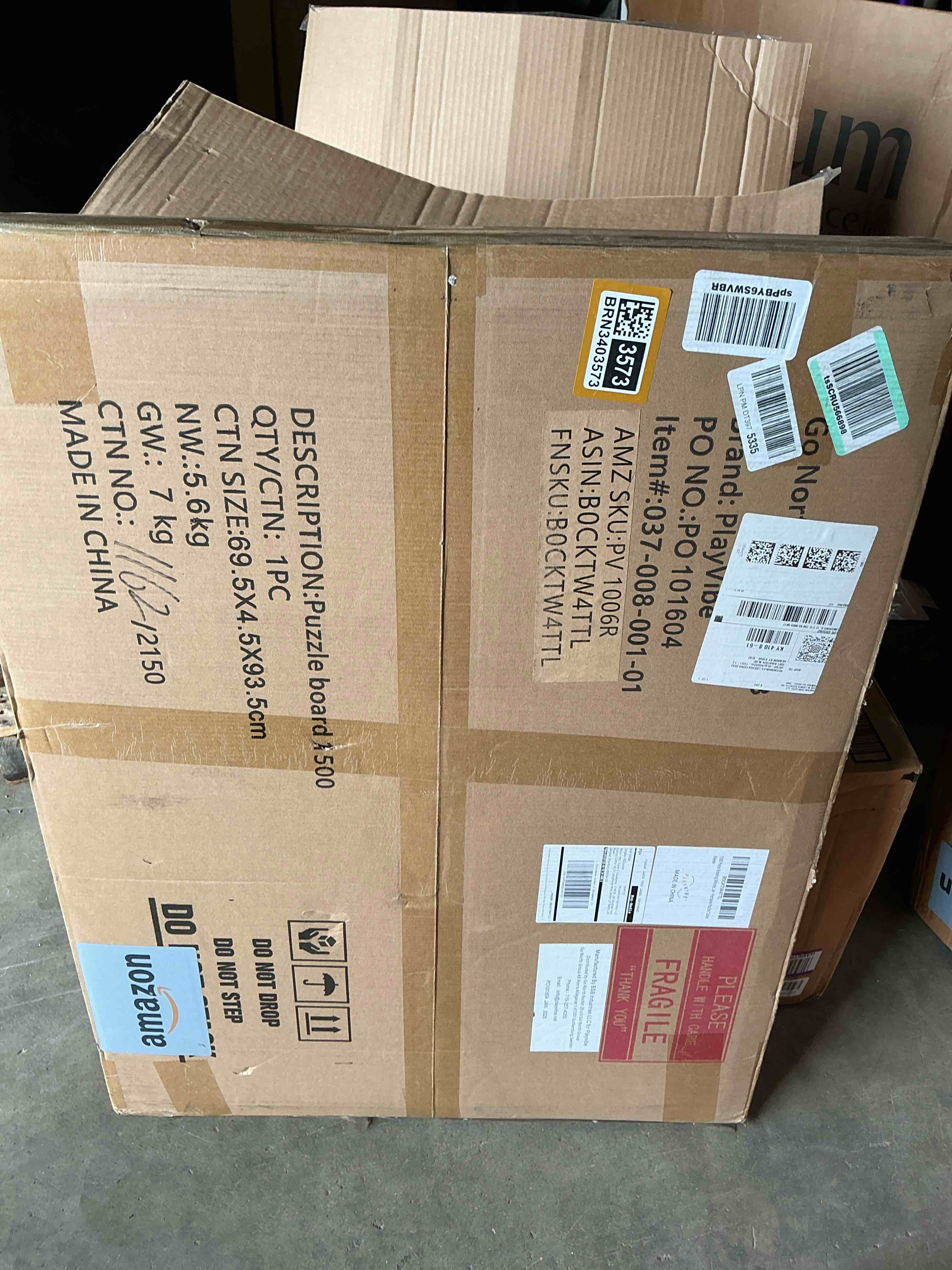 Condition photo showing Good Condition for PLAYVIBE Rotating Puzzle Board - 1500 Pieces, 26 x 35 in - 6-Drawer Storage System & Puzzle Table with Drawers - 360-Degree Lazy Susan Rotation for Jigsaws, Christmas Family Games 35" x 26" - 1500pcs