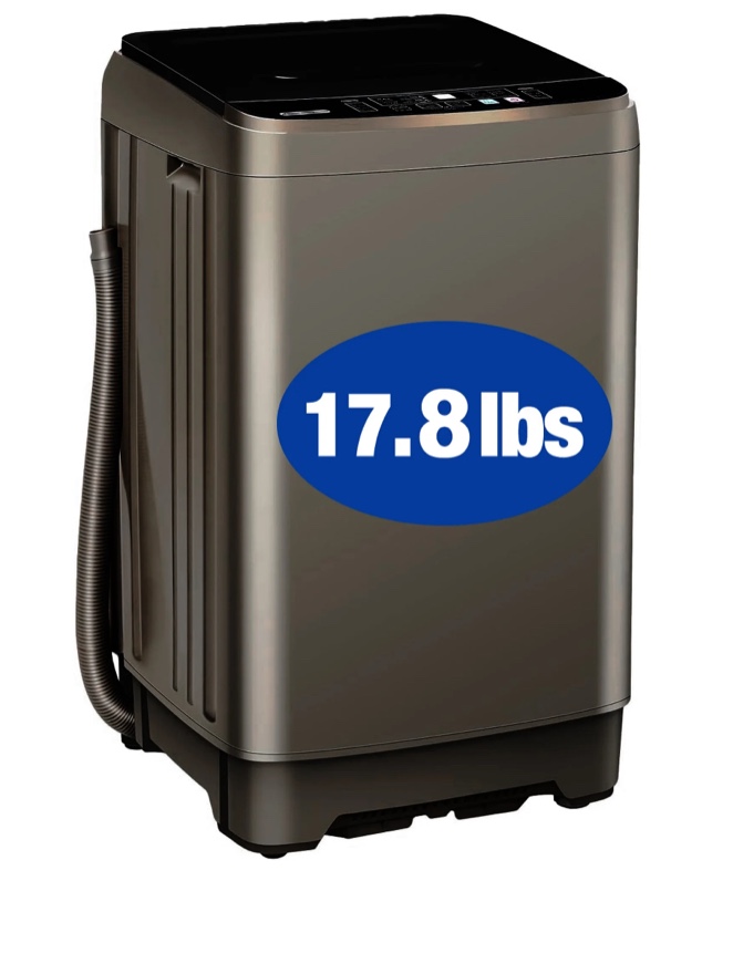kcpolre portable washing machine  17.7 lbs full-automatic small washing machine for apartment  10 wash programs with drain hose dorm size portable washer for home  college  gold