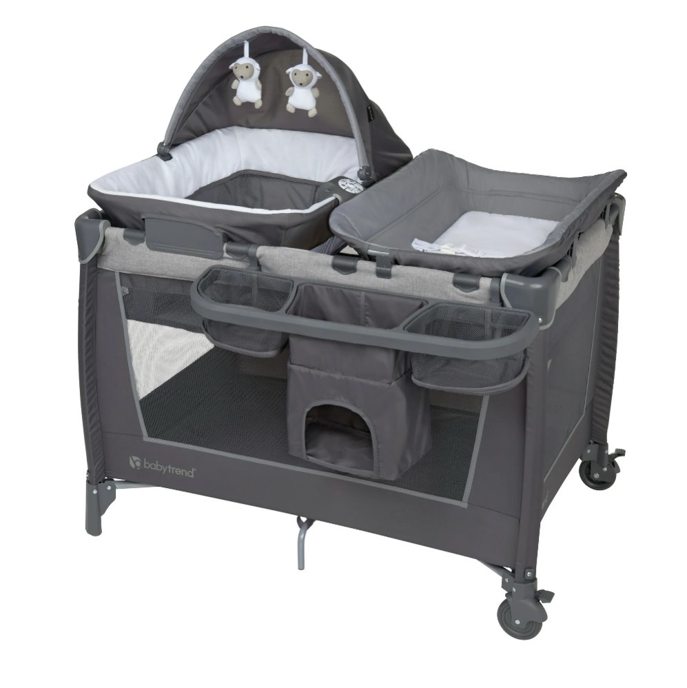 Baby Trend Simply Smart 2.0 Nursery Center Playard – Bassinet, Changer, Napper & Travel Bag
