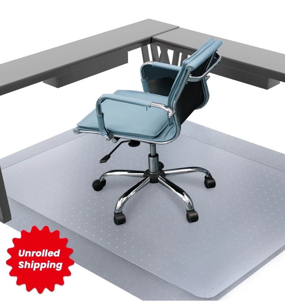 VAVSEA Office Chair Mat for Carpet Floor, Computer Desk Chair Mat for Low Pile Carpet, 36" x 48" Heavy Duty Polycarbonate Clear Floor Mat for Home Office