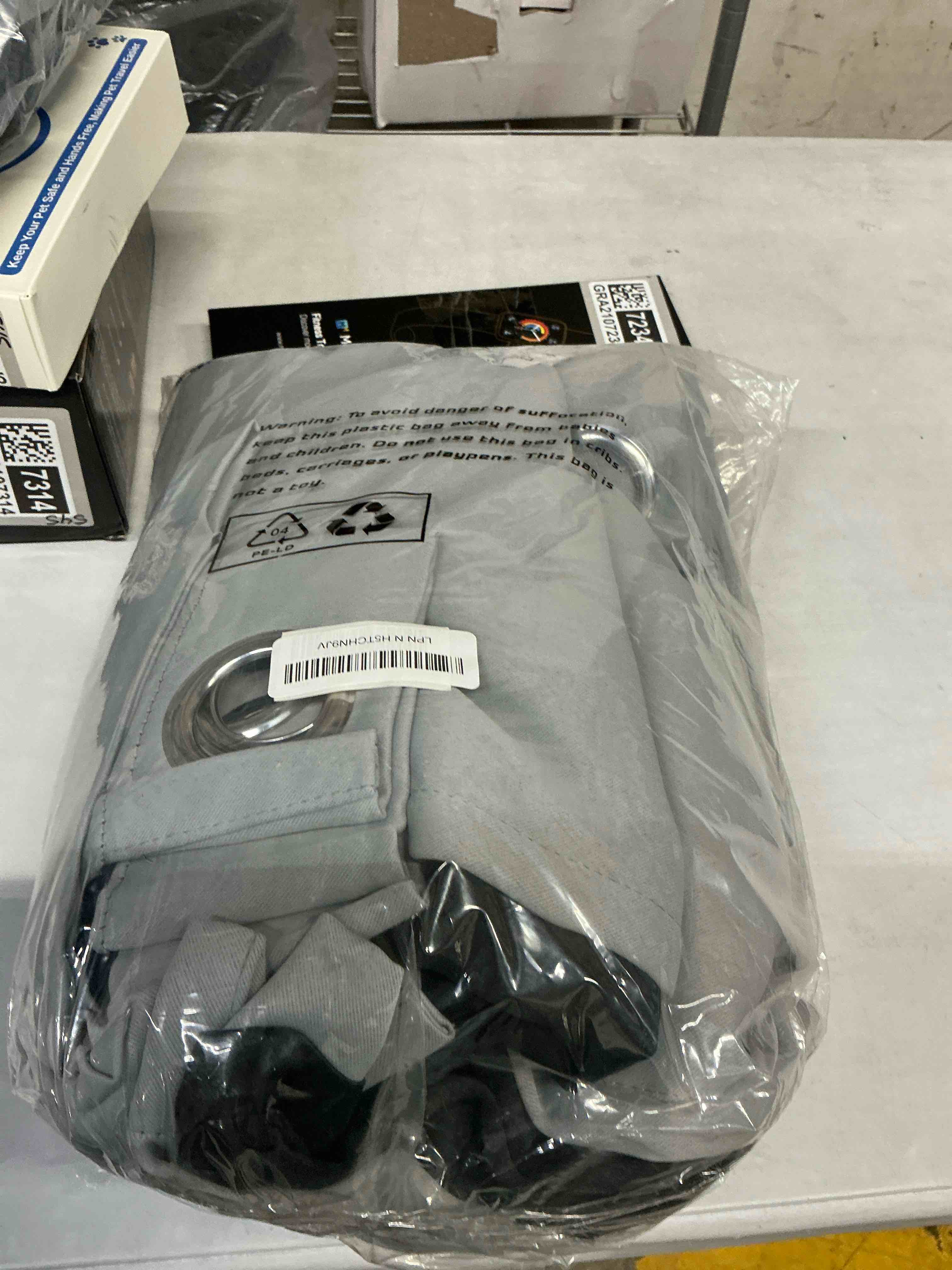 Condition photo showing Good Condition for chrisdowa 100% blackout curtains 102 inch long for bedroom with black liner, 2 thick layers total blackout thermal insulated grommet window curtains 2 panels set (light grey, 52 x 102 inch) 52"w x 102"l (pack of 2) light grey