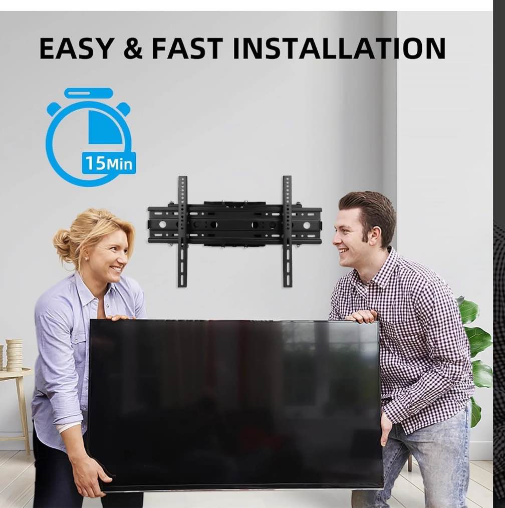 Full Motion TV Wall Mount Bracket 32 to 65 80 inch TV Stand with Articulating Swivel Tilt Extension