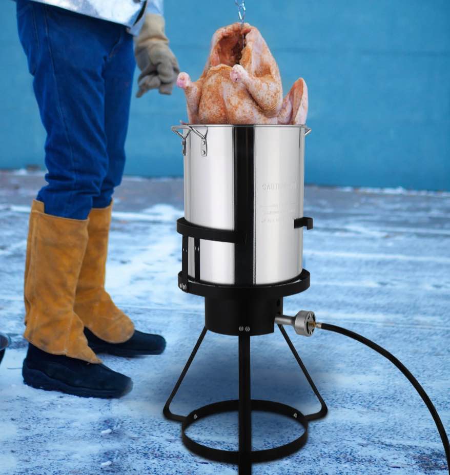 Ktaxon Propane Outdoor Fryer Aluminum Frying/Boiling Turkey Fryer Pot 30QT