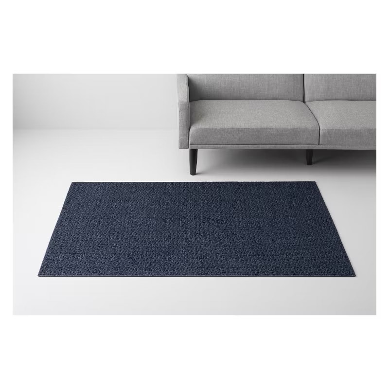 4'x5'6" solid shag accent rug navy - room essentials™