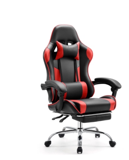 EDX Ergonomic Gaming Chair High Back Office Chair with Lumbar Support and Adjustable Armrests Swivel Racing Chair, Black and Red