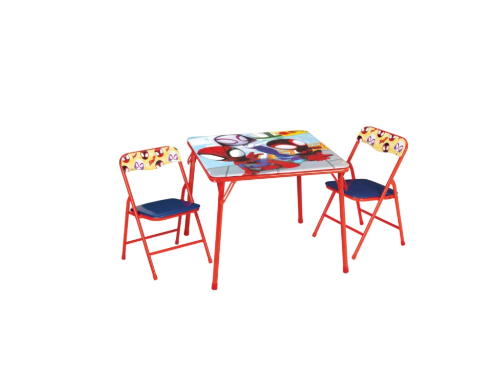 spider-man child 3-piece table and chairs set, red