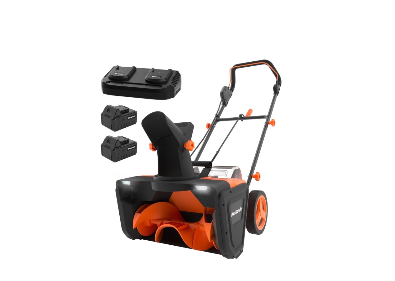 MAXLANDER Snow Blower Cordless, 40V 20-Inch Brushless Cordless Snow Blower with Dual LED Lights, 180° Rotating Chute, Electric Snow Blower Battery Powered?2 x 4.0Ah Batteries and Charger Included