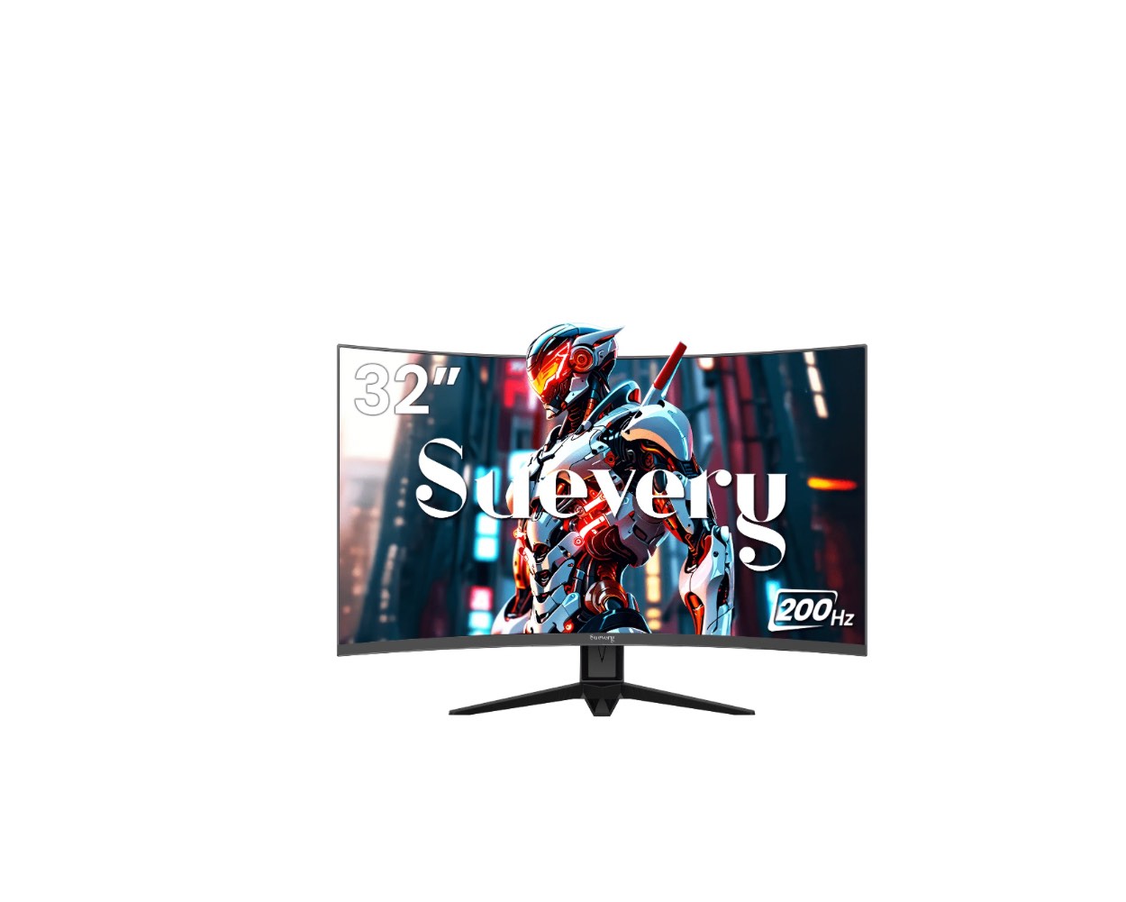 suevery 32" 200hz curved gaming monitor, fhd/1920*1080p computer monitor, 120 %srgb, freesync, hdmi/dp-black