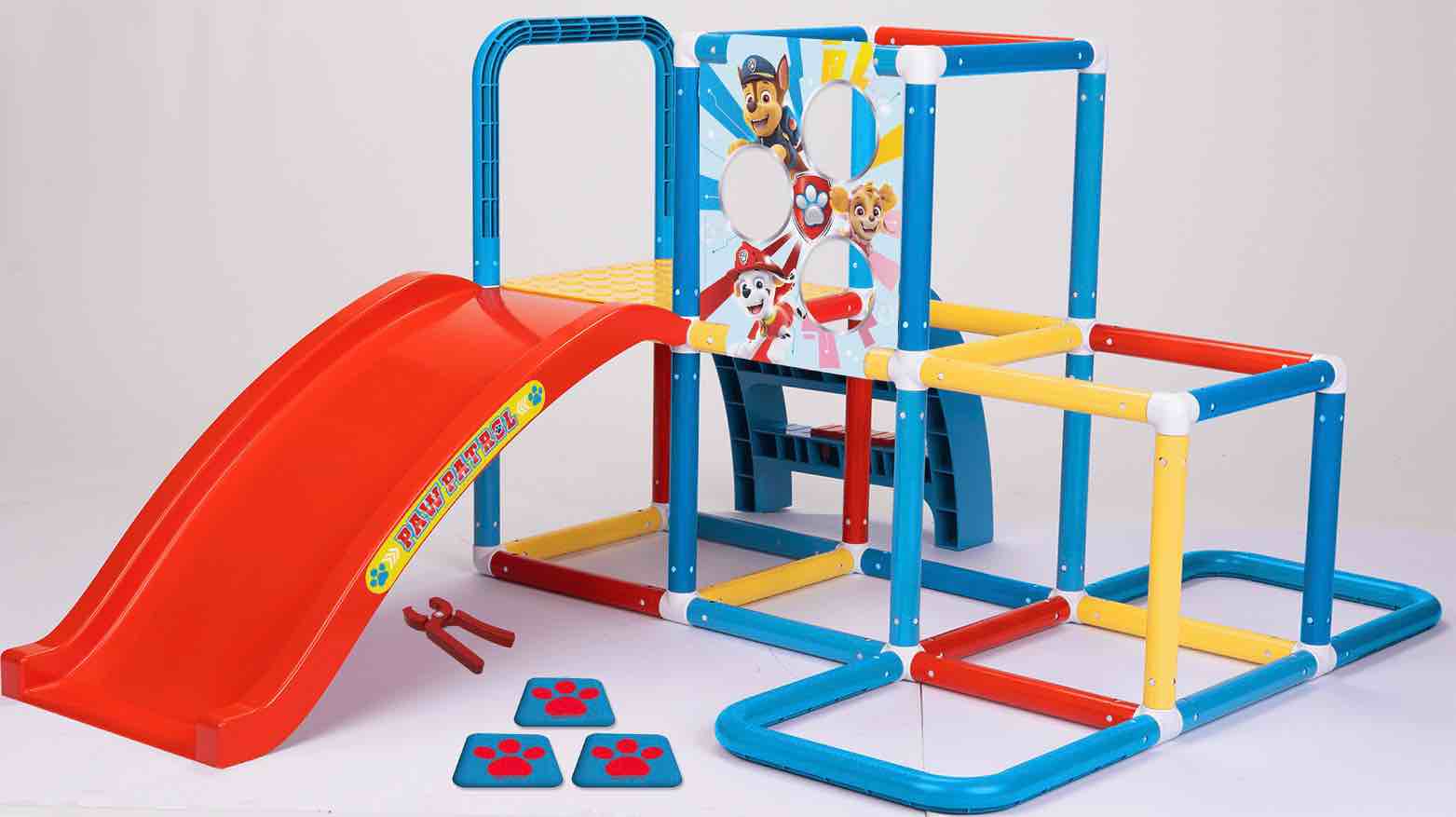 paw patrol children's indoor and outdoor jungle gym with slide for children ages 2 to 6 years