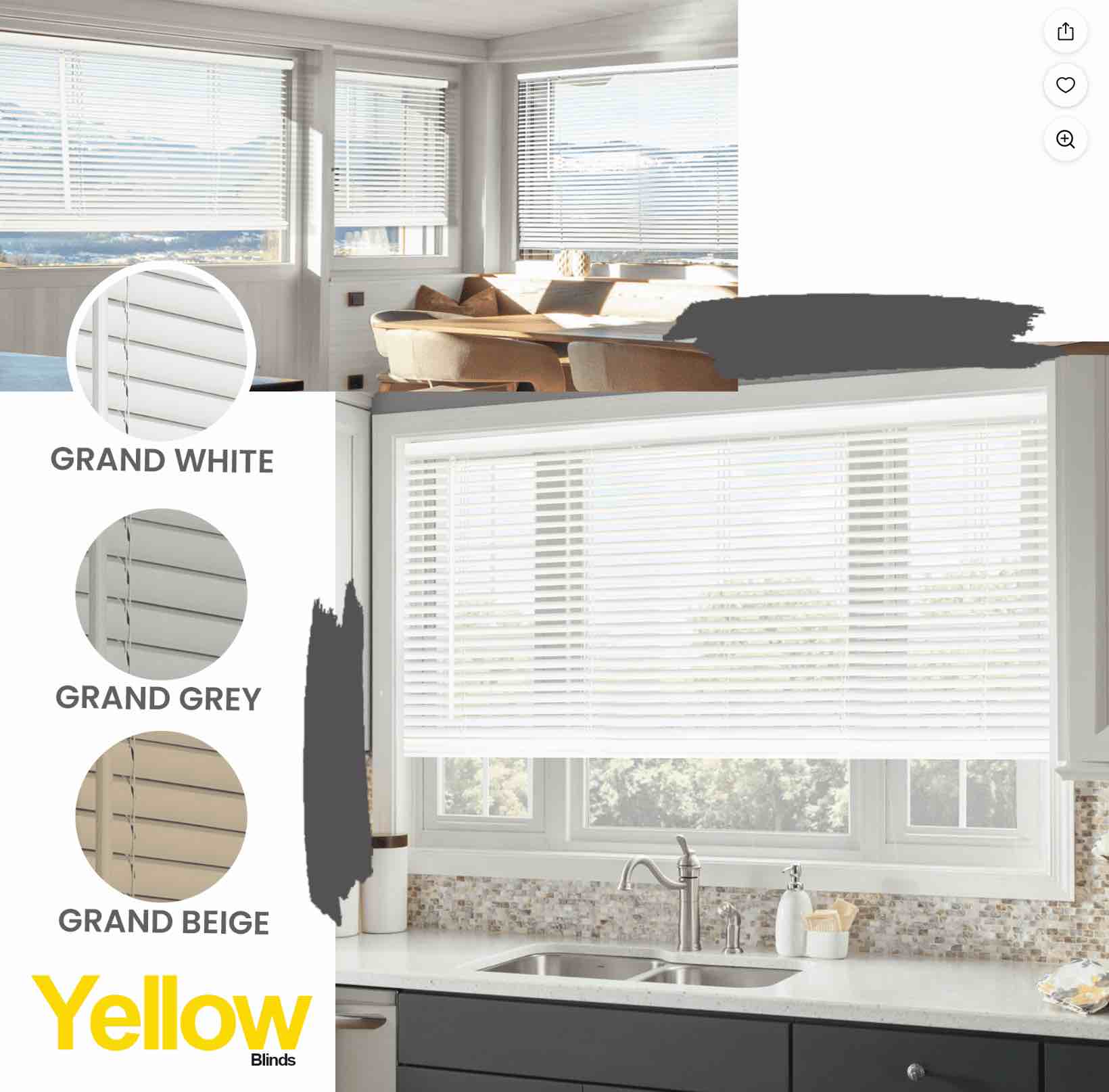 Condition photo showing New/Like New for Mainstays 1  Cordless Vinyl Light Filtering Mini Blinds  White  42x60