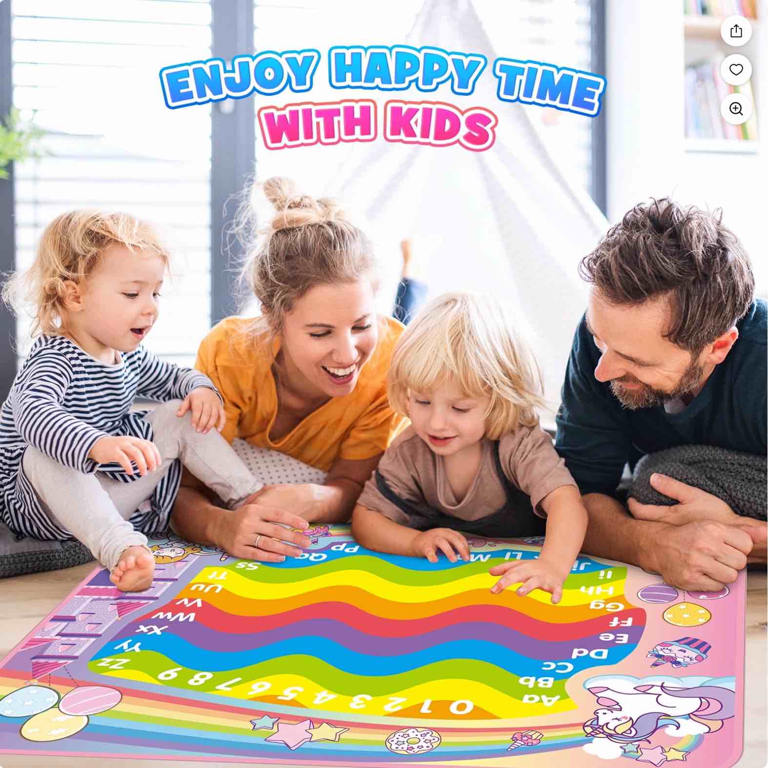 Water Drawing Doodle Mat  Magic Writing Mat Toddler Toys Ages 2 3 4  Gifts for 2 3 4 5 6 Years Old Girls  Learning Toys for Girls Toddlers Age 2-7