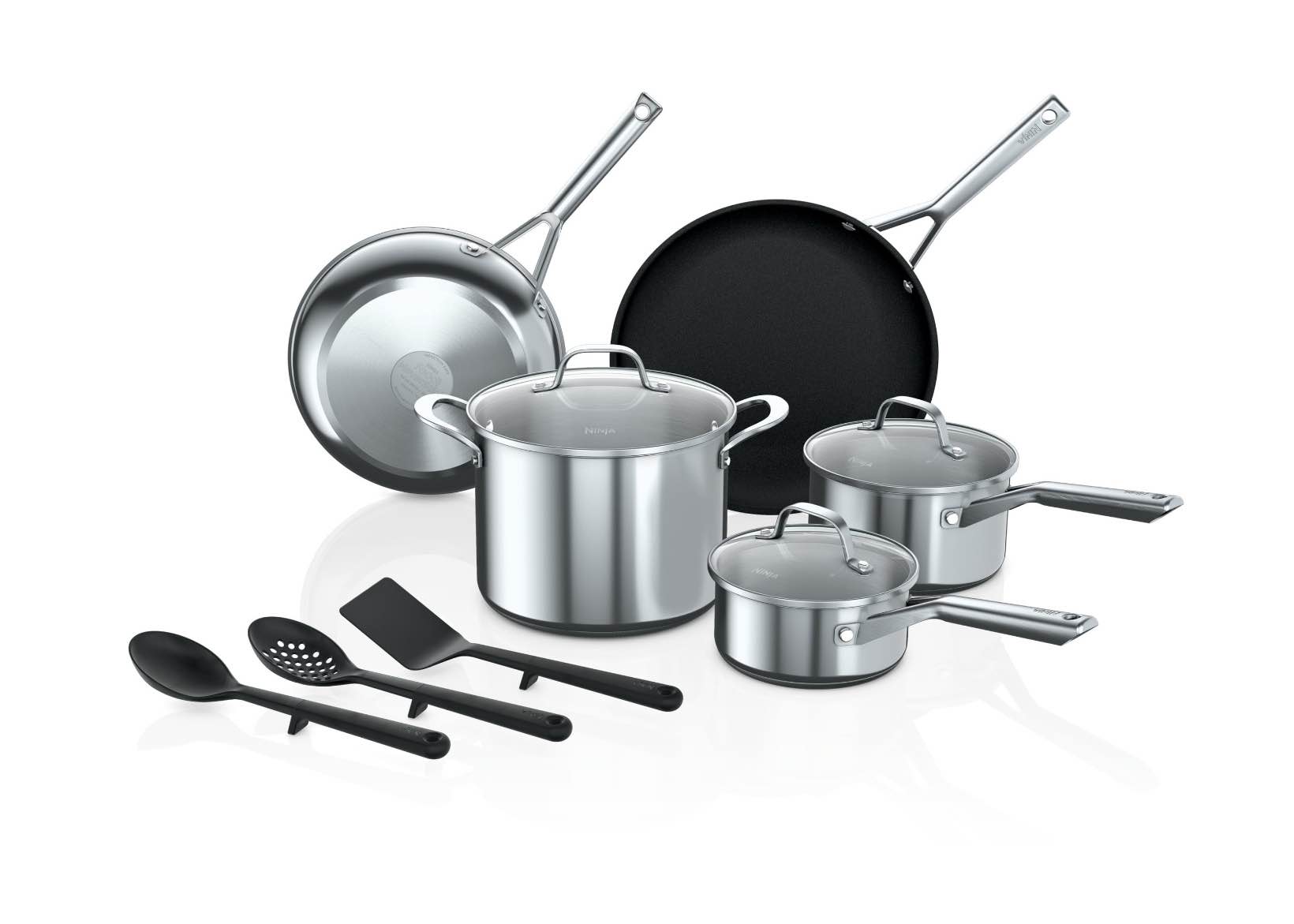 Ninja Neverstick Essential Stainless Steel 11-Piece Cookware Set  C79800