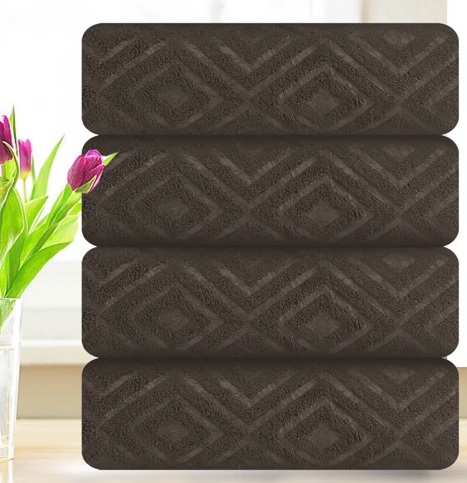 Smuge 4 Piece Oversized Bath Sheet Towels (35 x 70 in Dark Coffee) 600 GSM Ultra Soft Large Bath Towel Set Cozy Quick Dry Bathroom Towels Hotel Luxurious Towels