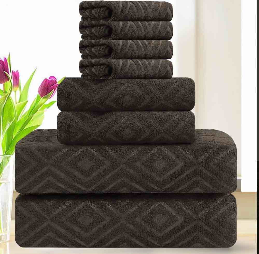 Smuge 8 Piece Oversized Bath Sheet Towels (35 x 70 in Dark Gray) 600 GSM Ultra Soft Large Bath Towel Set Cozy Quick Dry Bathroom Towels Hotel Luxurious Towels