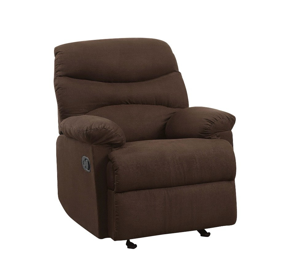 Oakwood Microfiber Recliner, Chocolate