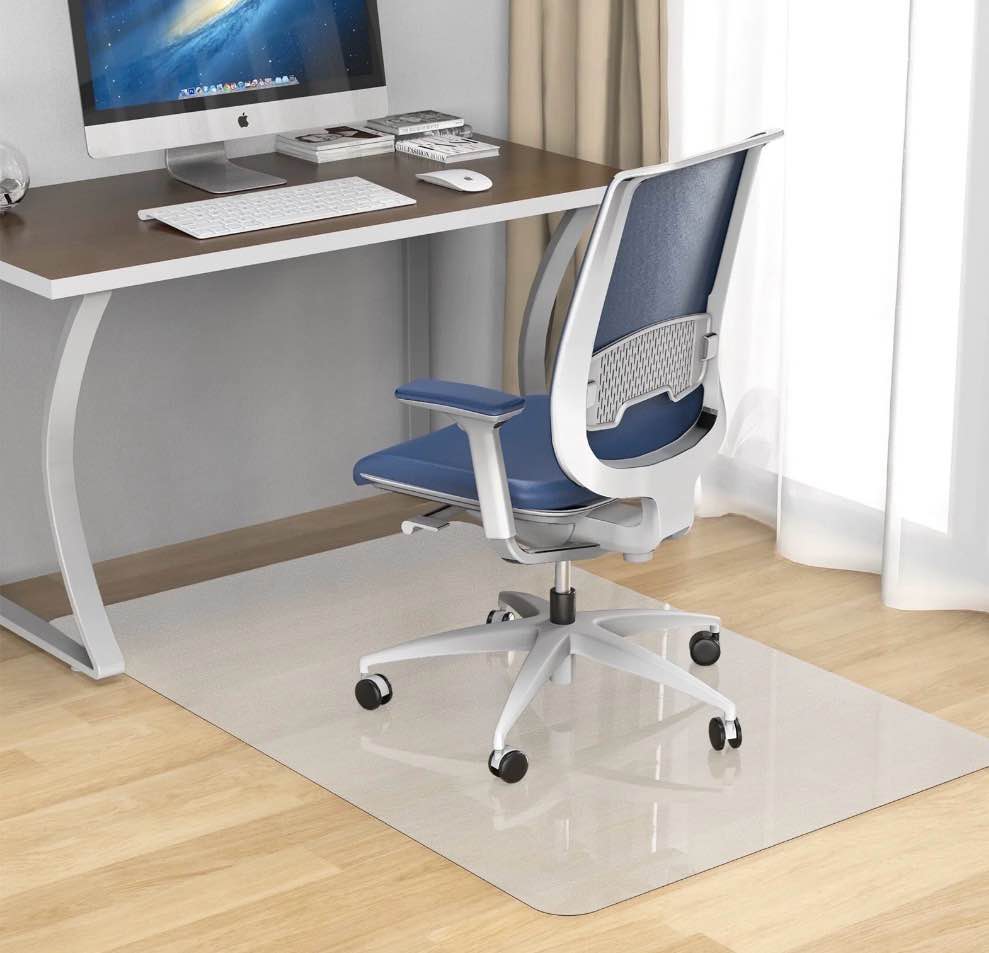 plastic chair mat for hardwood floor, 36"x 48" office chair mat for home, floor protector mat for desk chair for home