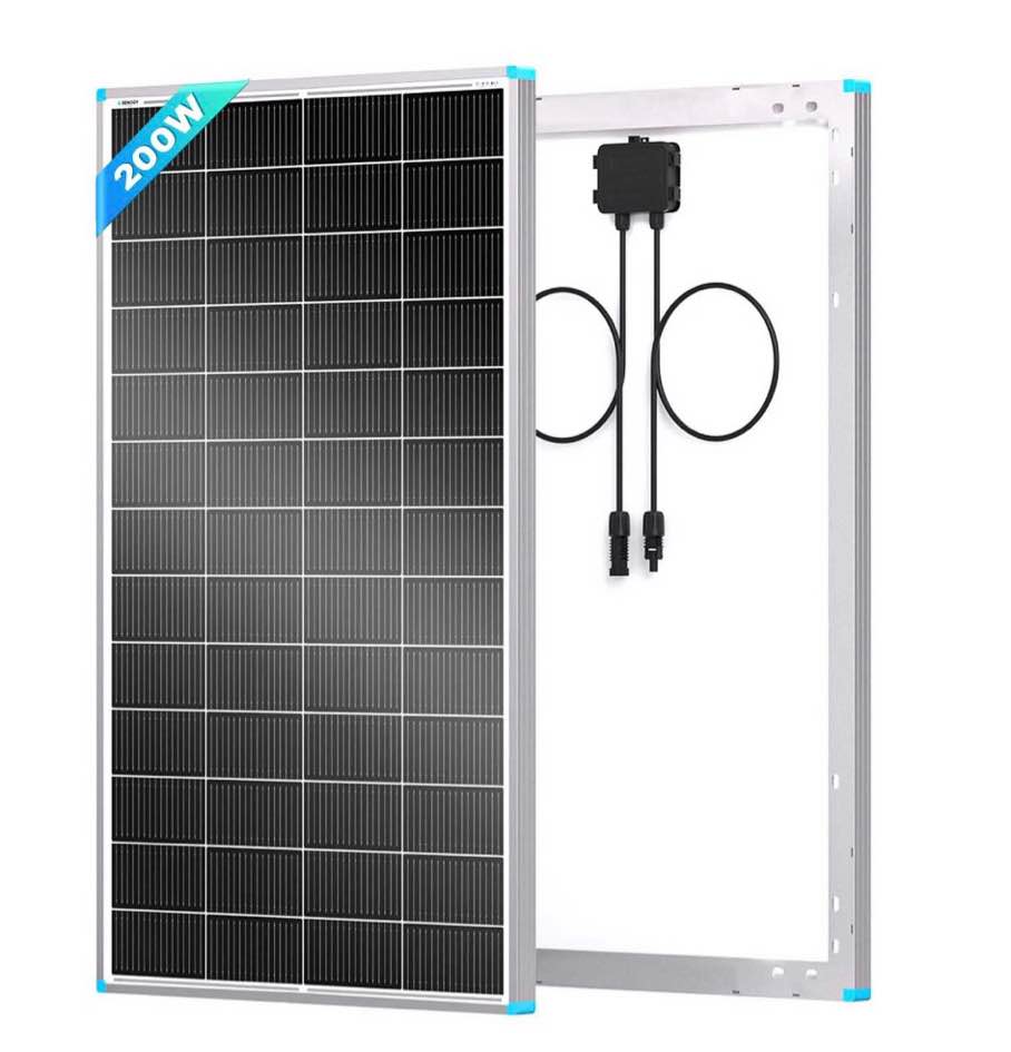 Renogy 16BB N-Type 200 Watt Solar Panel 24V, 25% High-Efficiency, Solar Panel for Power Station, RV, Cabin, Off-Grid Applications