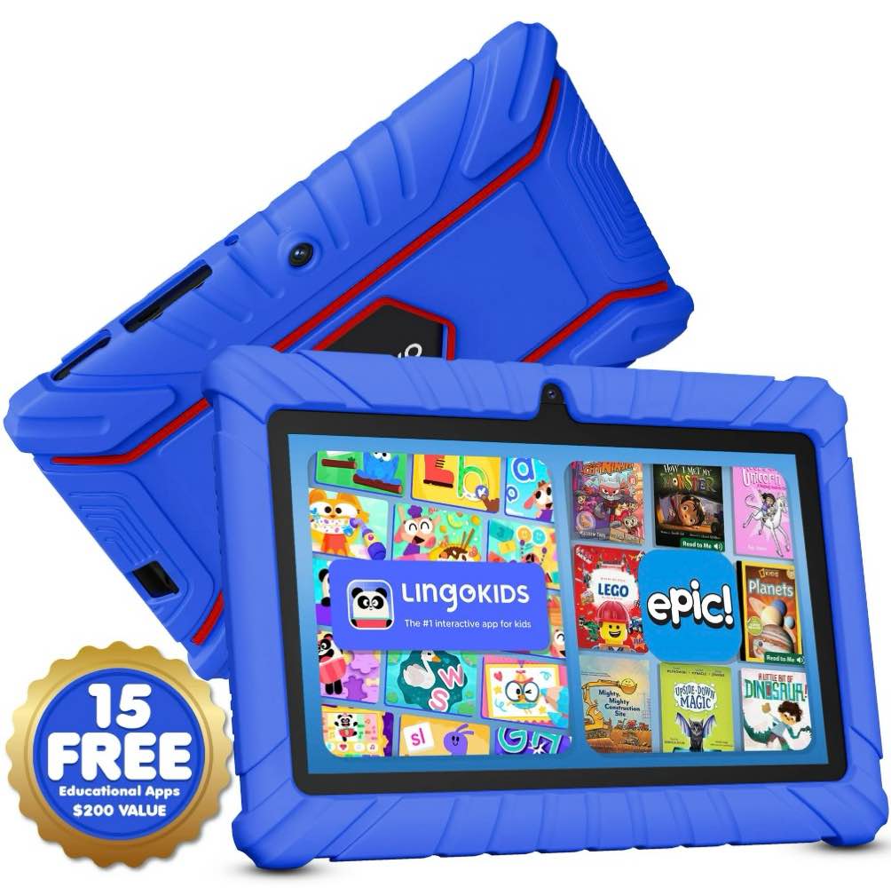 Contixo 7 inch Kids Tablet with Wi-Fi 16GB 20+Education Learning Apps V8-1-Dark Blue