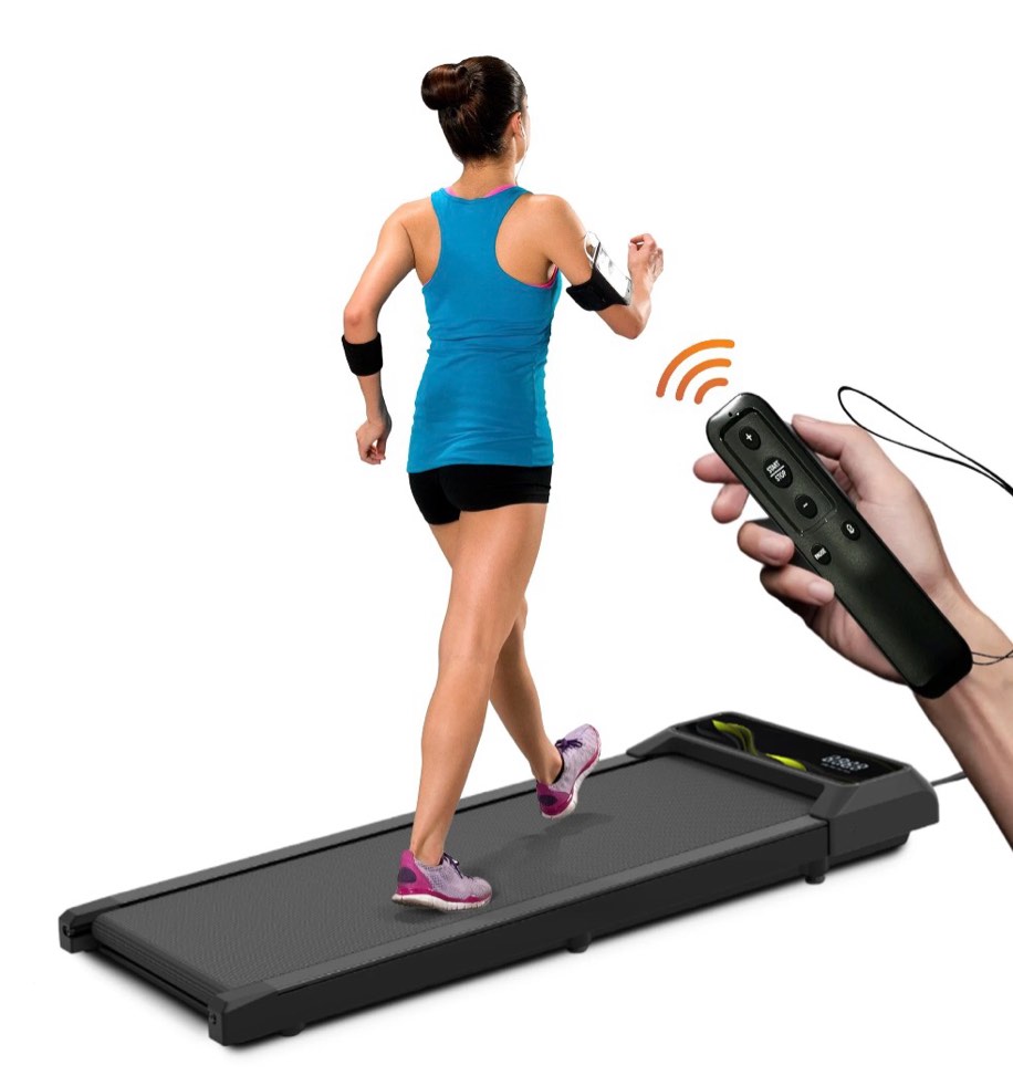 Cardio Flex 100kg Capacity Fixed Incline Walking Pad Remote Control & LED Display for Home Workouts