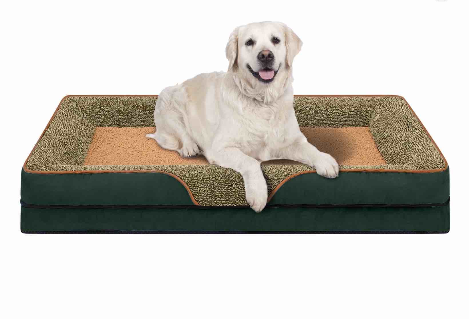 payusd dog beds for large medium small dogs orthopedic pet bed sofa supportive egg crate foam animal couch with removable washable cover non skid bottom s to xl ((cover only)))