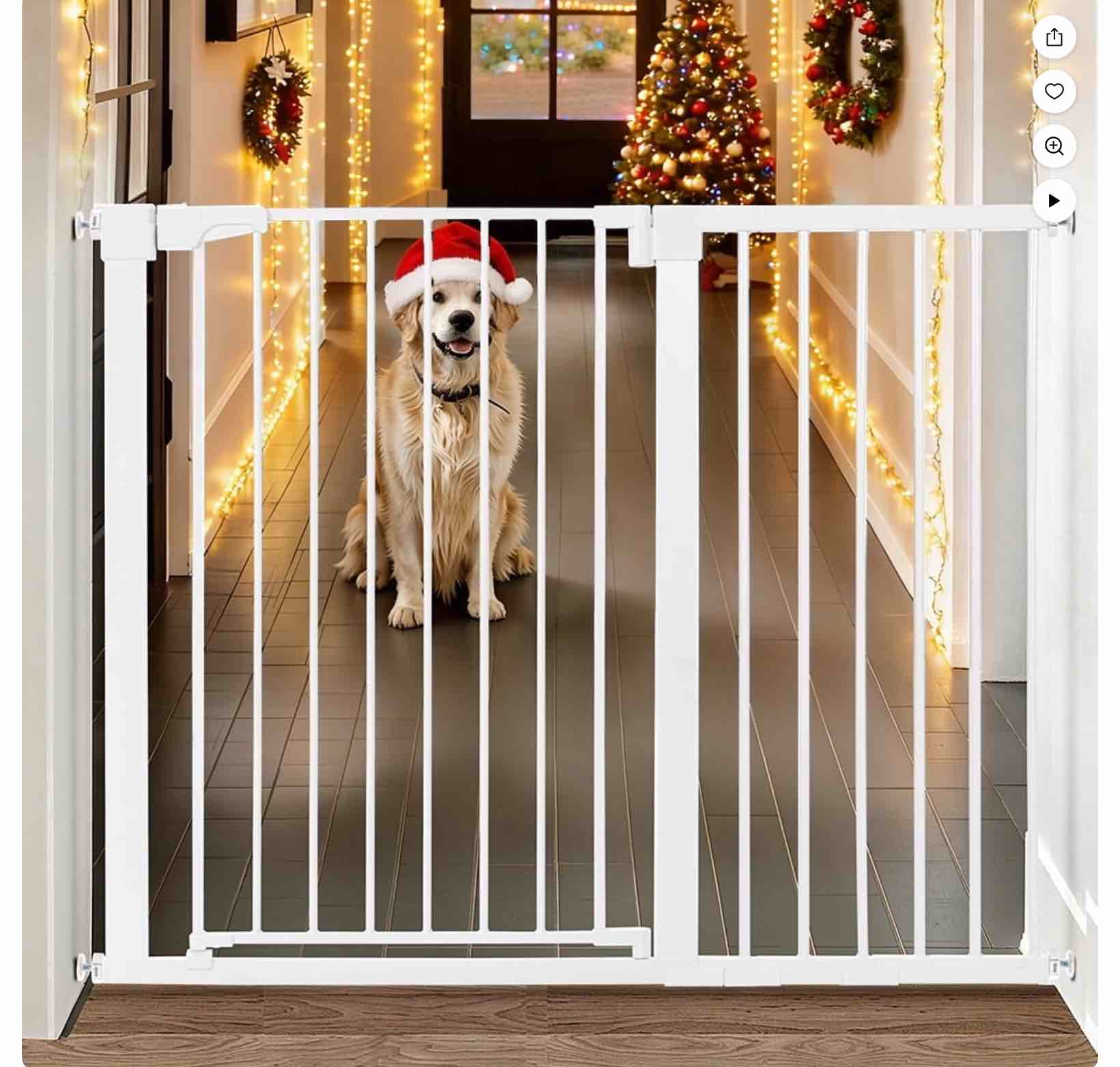 Baby Safety Gate, Extra Tall 36 inch ,Wide 29.5"to 48.8" Baby Gate for Stairs and Doorway,Gate for Ages 6 to 36 Months,White