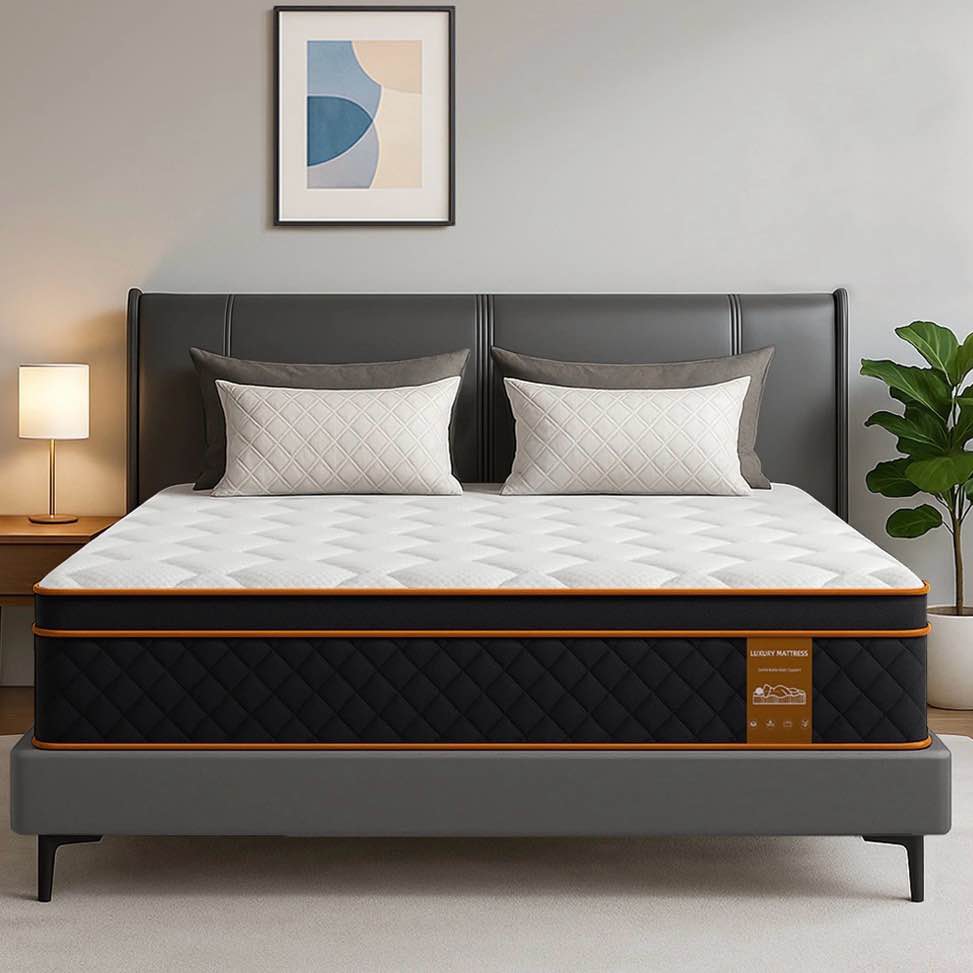 Gibaha 12 inch Full Mattress in a Box, Gel Memory Foam and Pocket Spring, Hybrid Medium Comfort, Pressure Relief & Motion Isolation