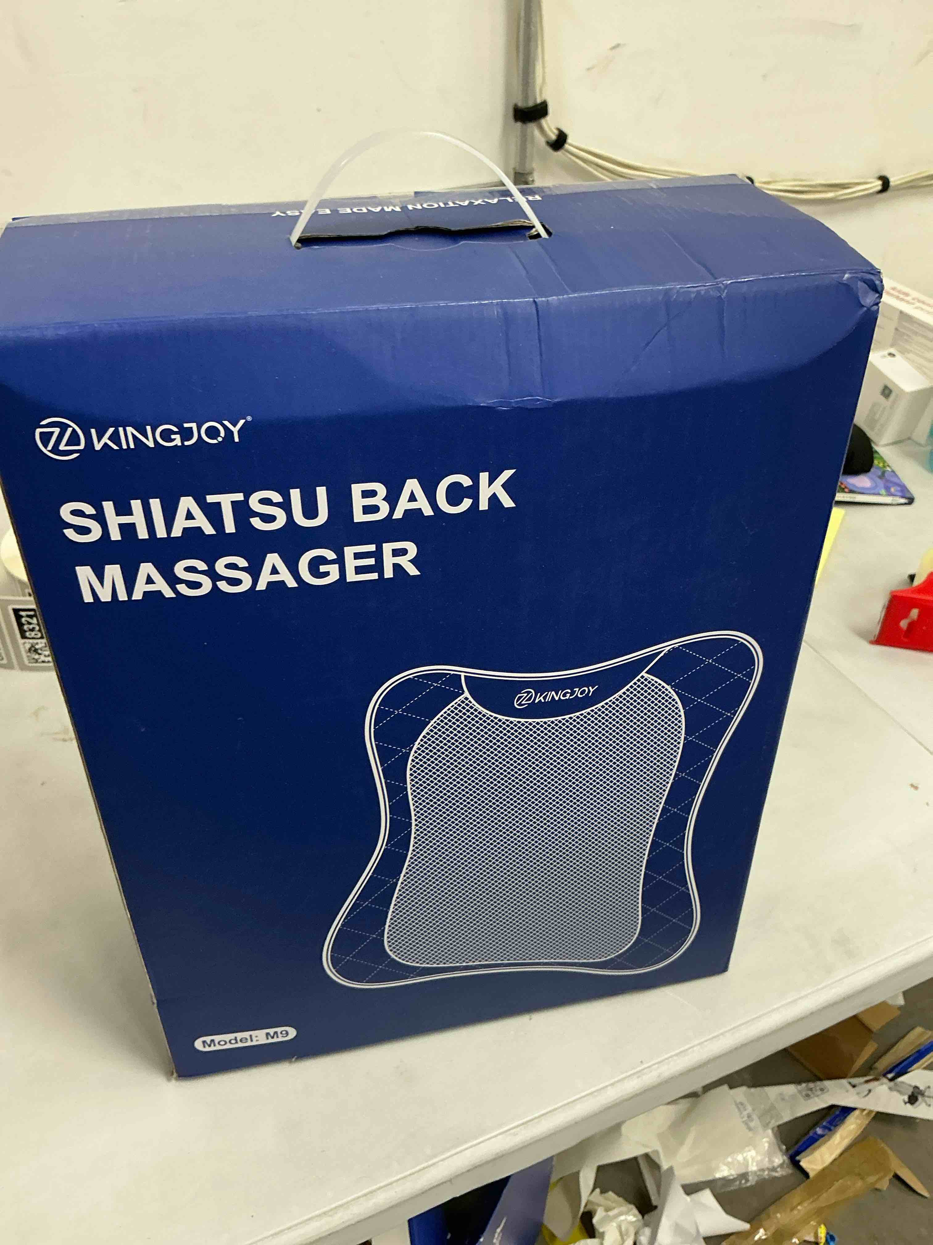 Condition photo showing As Is for KINGJOY Back Massager for Pain Relief Deep Tissue, Full Back Rolling Massager with Heat 3D Shiatsu Kneading Electric Massage Pillow for Back, Neck, Shoulder, Spot Massage, Gifts for Mom Dad Women Men