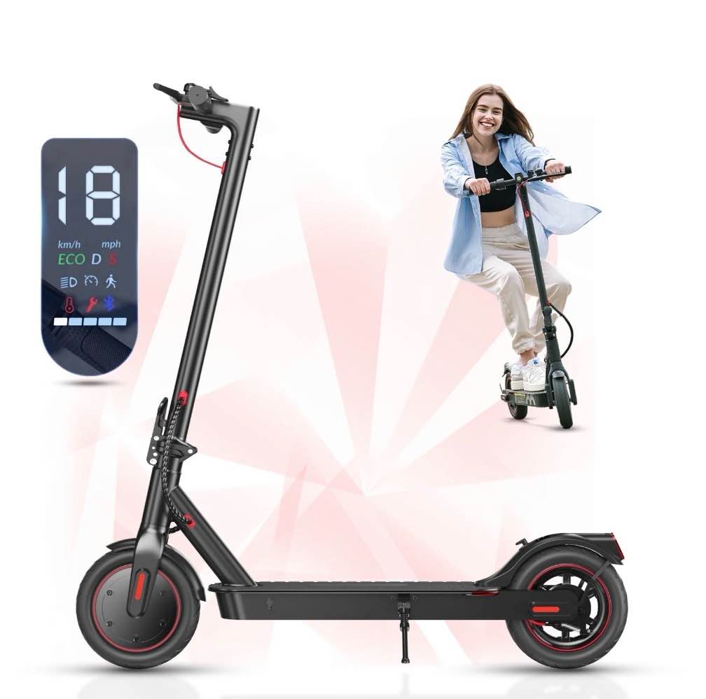 litefive lf3 electric scooter for adults, 350w motor, max 18mph & 21miles, commuting foldable escooter