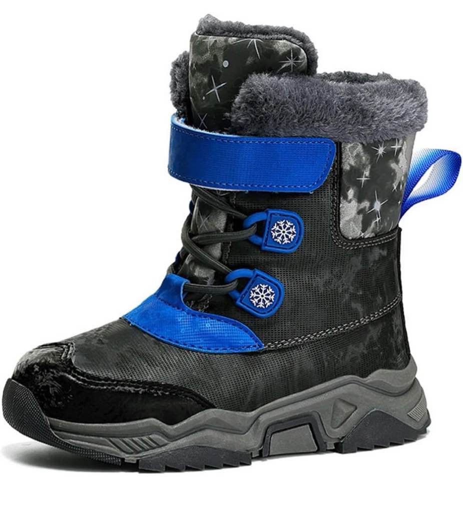 ecetana girls boys snow boots winter waterproof slip resistant cold weather shoes 6.5