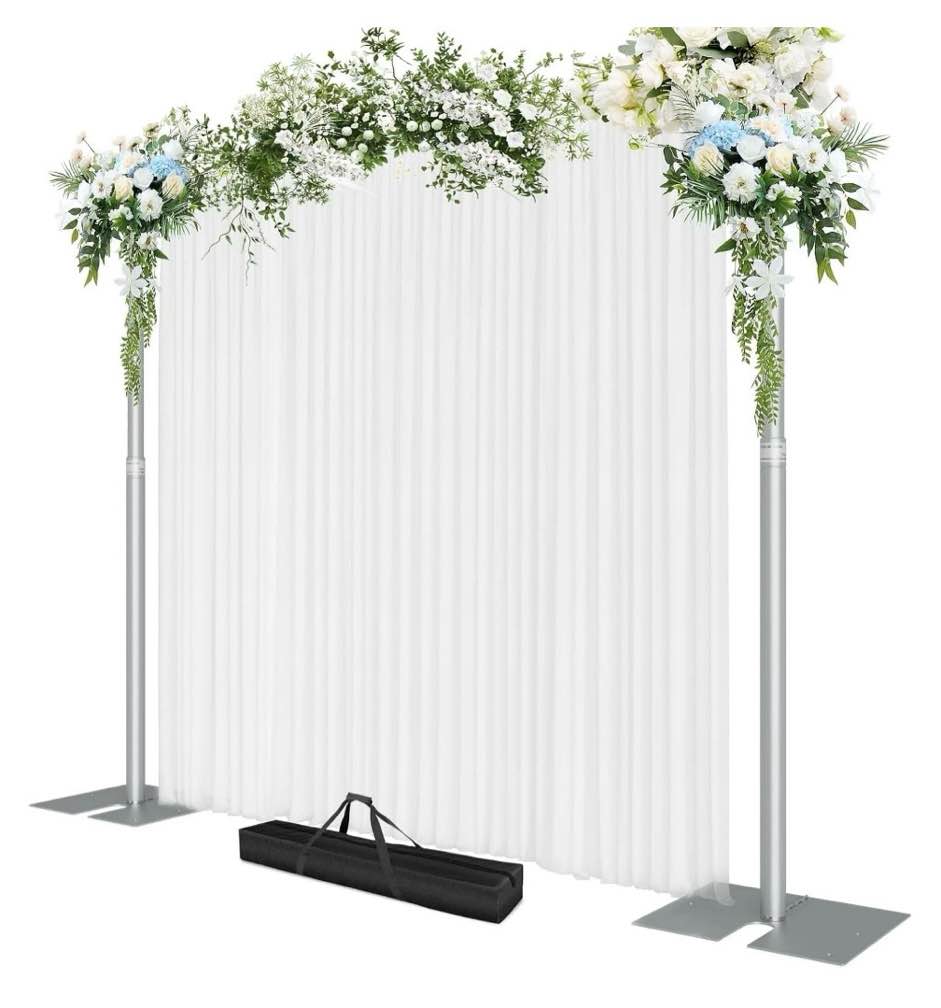 emart heavy duty backdrop stand,10x12ft adjustable metal background frame with 9.26lb steel base