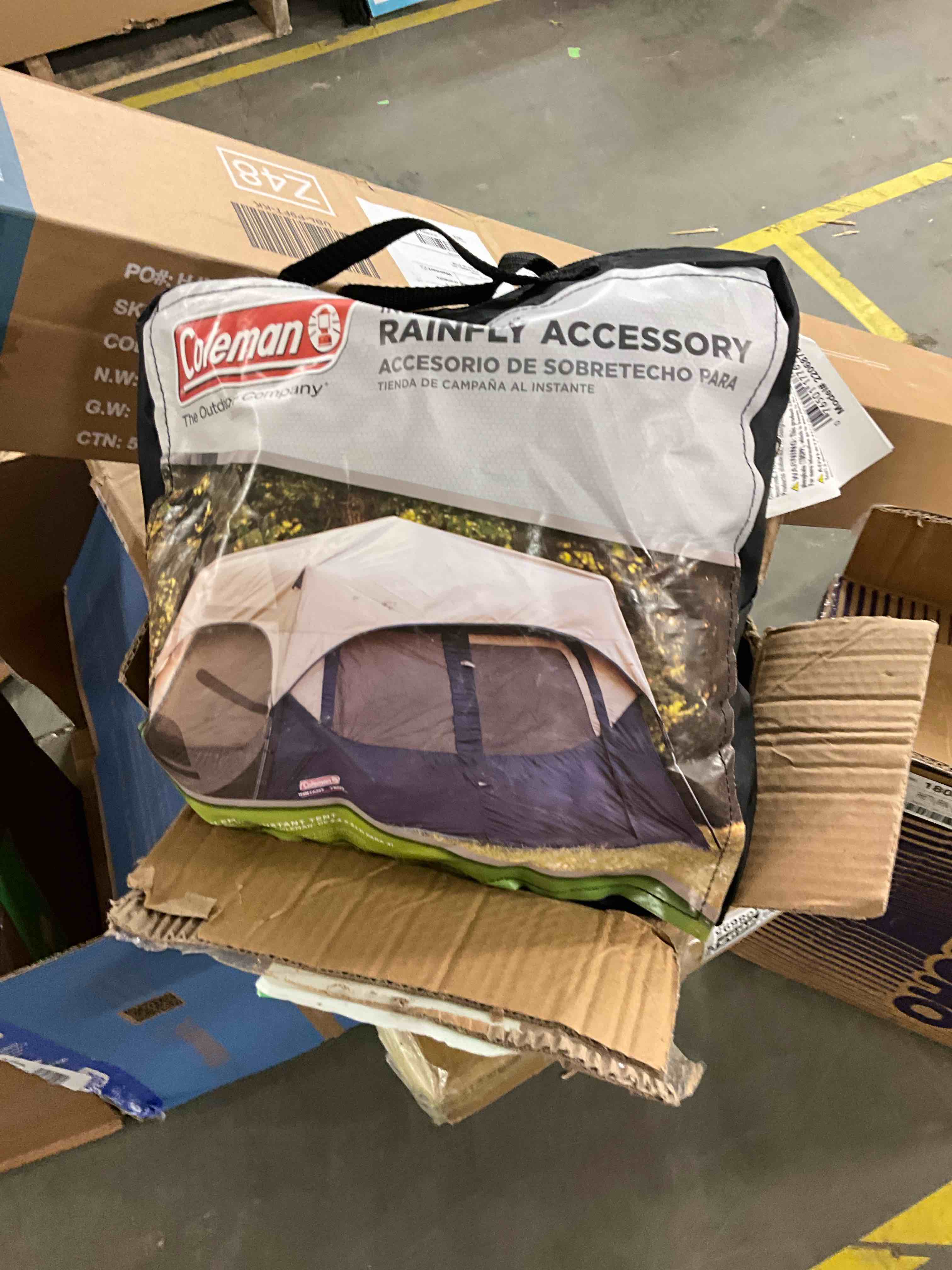 Condition photo showing As Is for Coleman Weatherproof Rainfly Accessory for 4/6 Person Instant Tents, Keeps Inside Dry & Protects from The Elements, Rainfly Only (Tent Sold Separately)